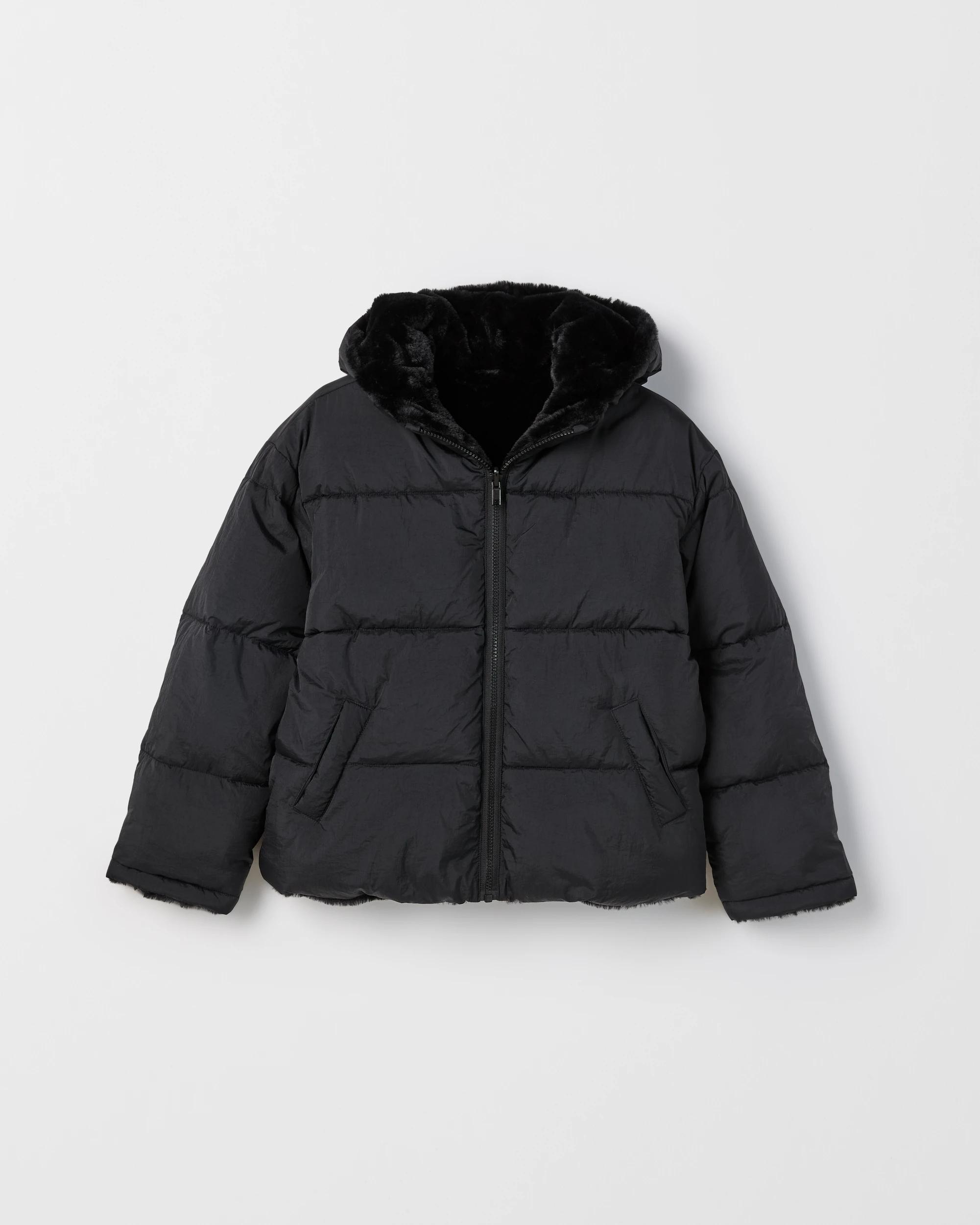 8 Target Kids Reversible Hooded Puffer Jacket BLACK, 8 of 10