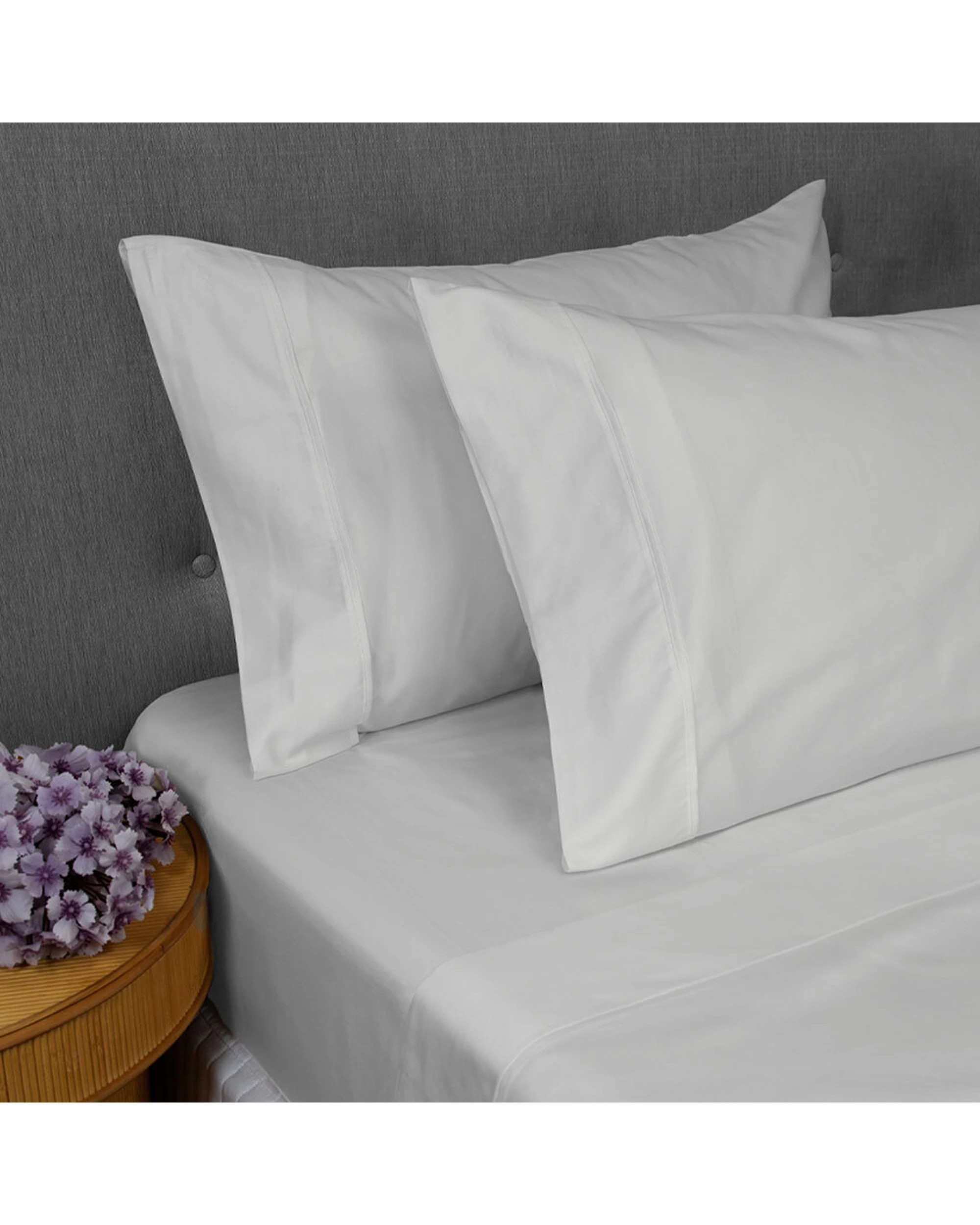1 Algodon 500 Thread Count Australian Cotton Bed Sheet Set - Queen Bed - Silver, 1 of 3