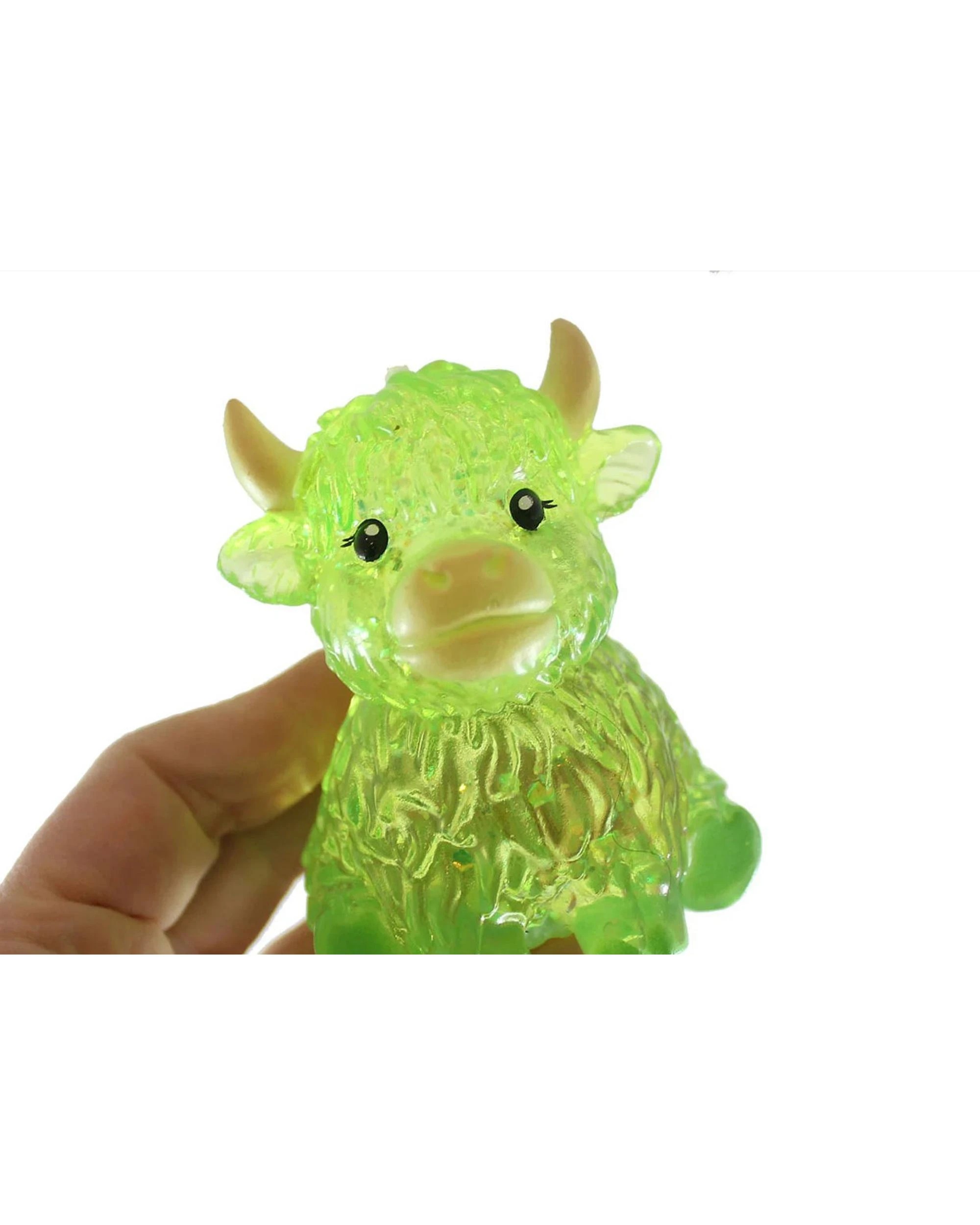 6 Squishy Translucent 8cm Highland Cow Assortment, 6 of 6