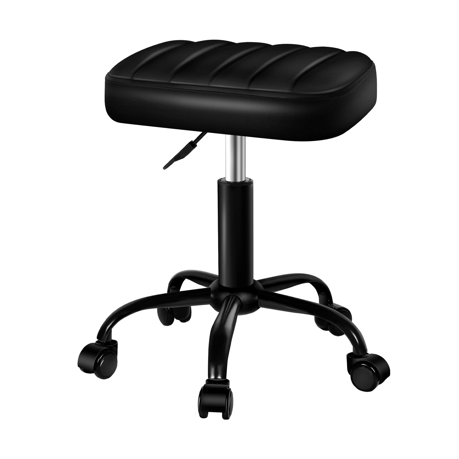 1 Alfordson Salon Stool Square Swivel Barber Hair Dress Chair - All Black, 1 of 9
