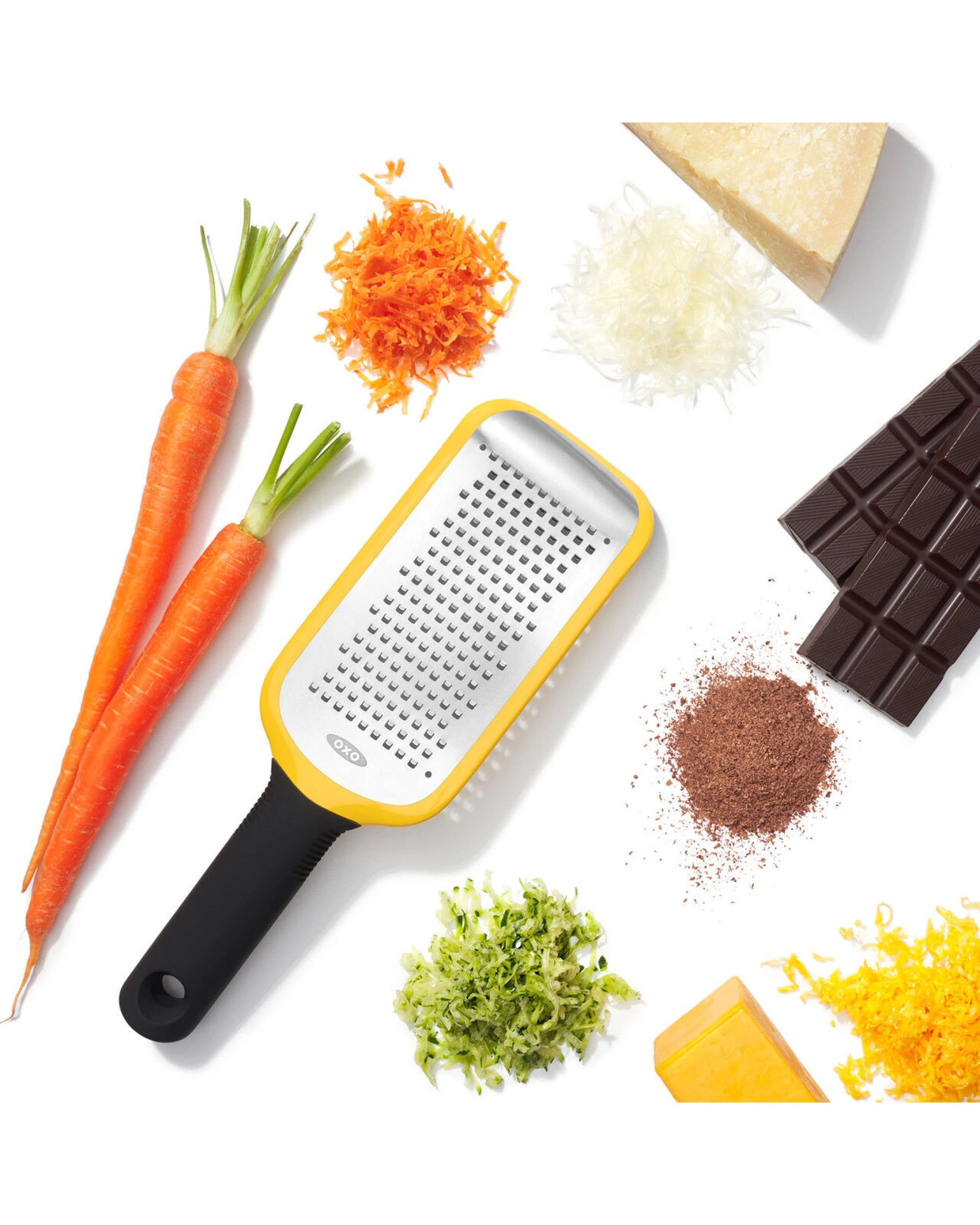 5 OXO Good Grips Medium Grater – Etched Stainless Steel Blade Non-Slip Handle for Cheese Vegetables Citrus, 5 of 7