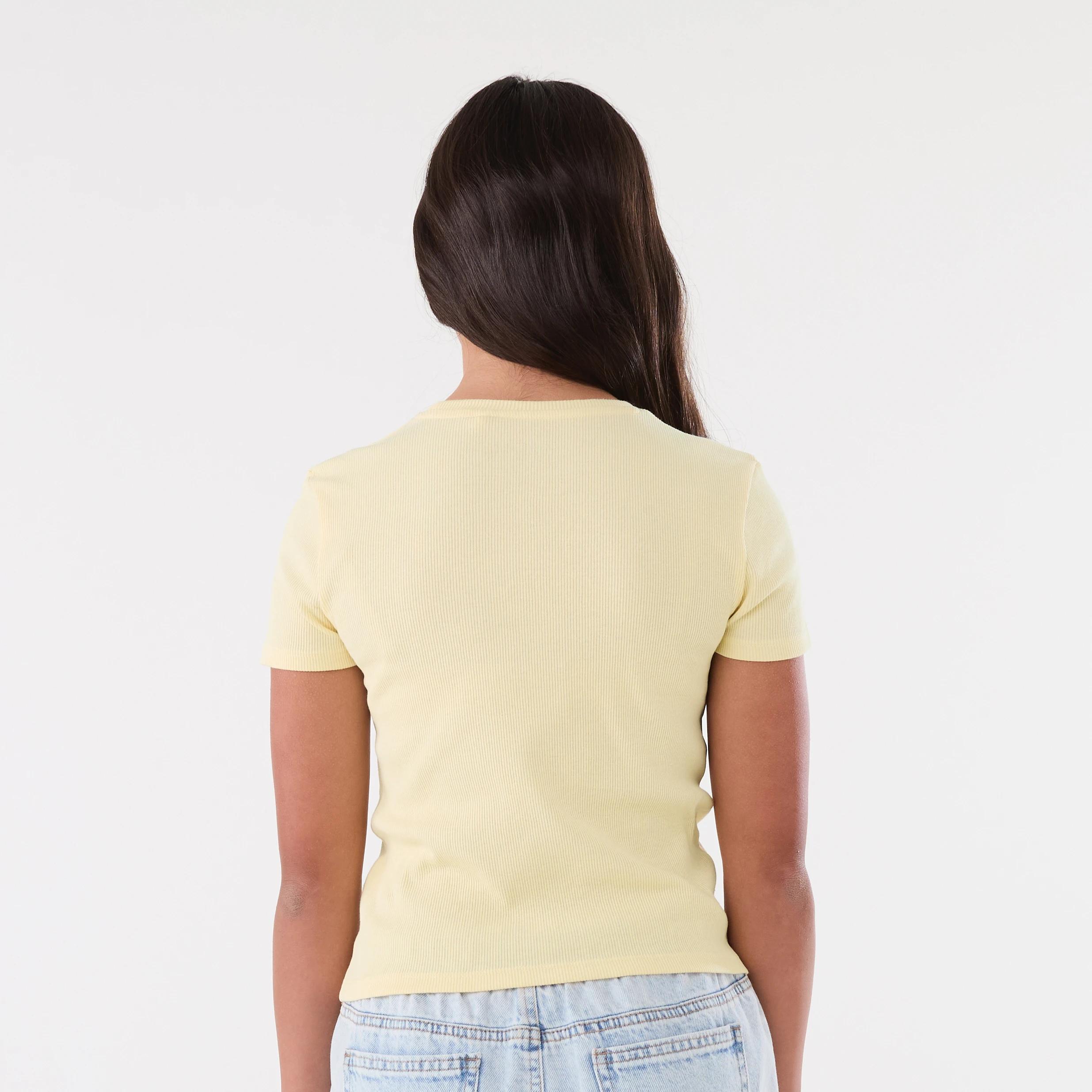 2 Short Sleeve Rib Top PARADISE SUN BUTTER CREAM, 2 of 6