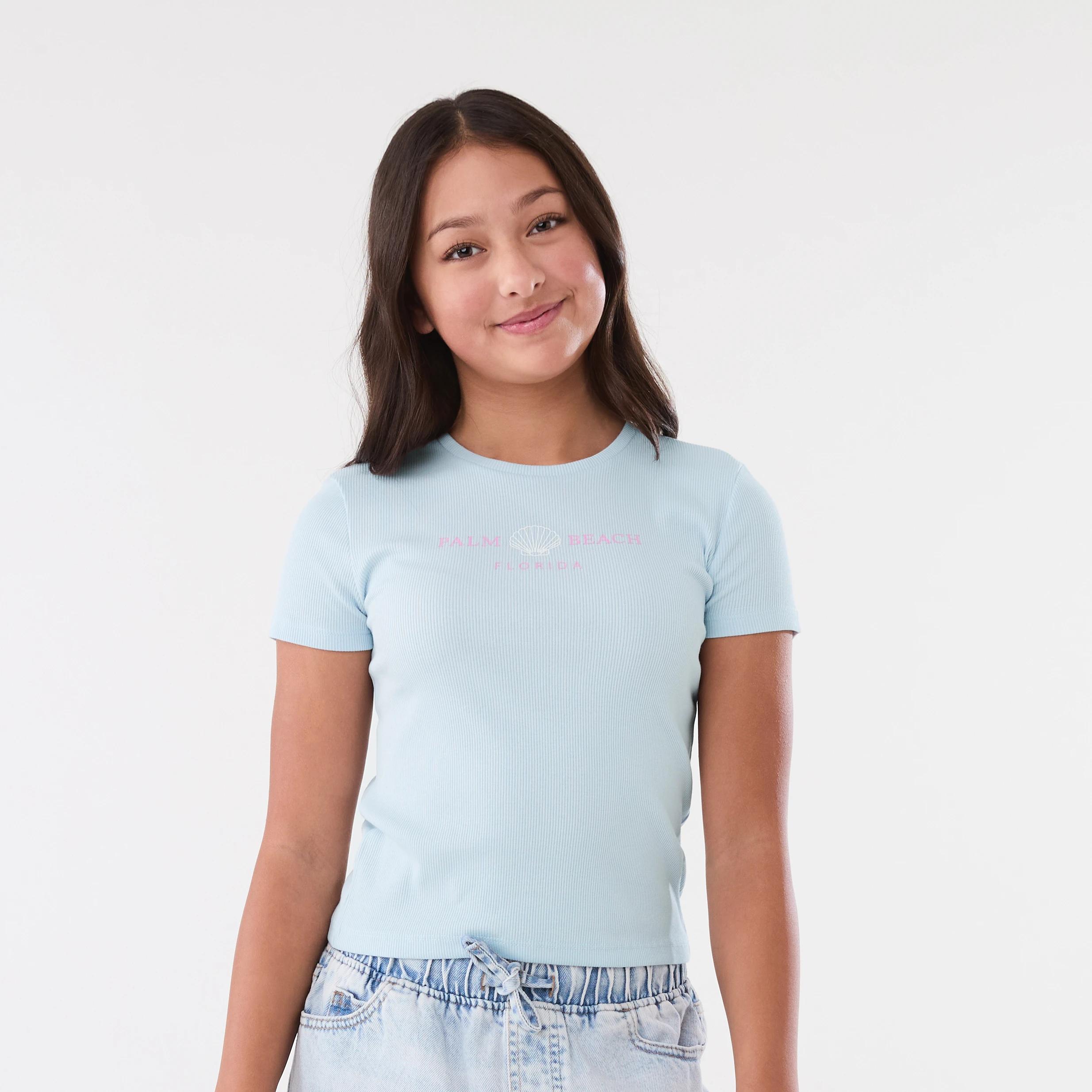 1 Short Sleeve Rib Top PALM BEACH FLORIDA ICE MIST, 1 of 6