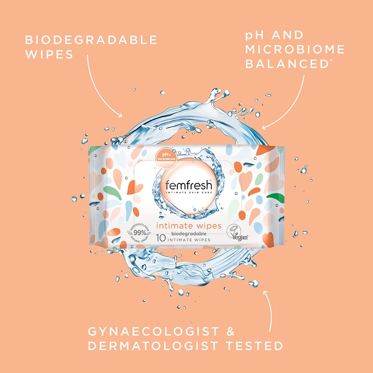 5 10 Pack Femfresh Intimate Skincare Daily Wipes - Aloe Vera and Calendula Extracts, 5 of 5