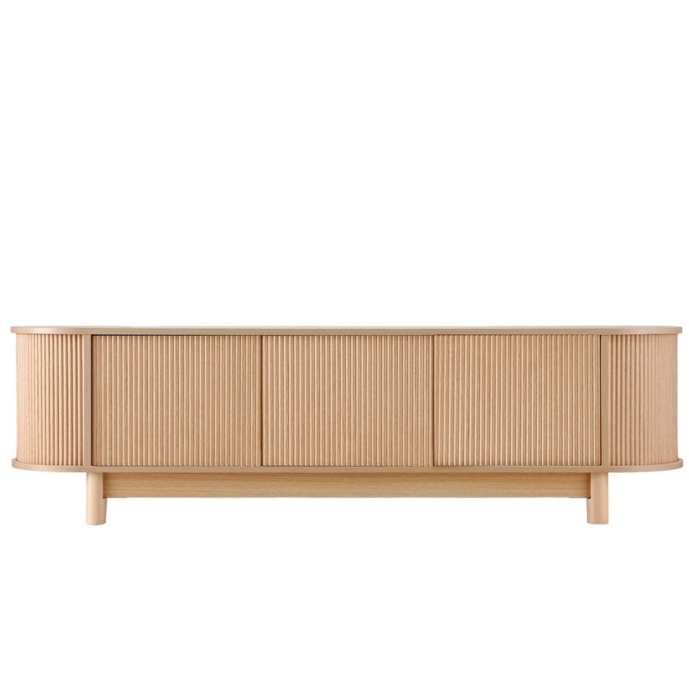 3 Artiss TV Unit Entertainment Unit Storage Cabinet 160cm Pine - Natural, 3 of 9