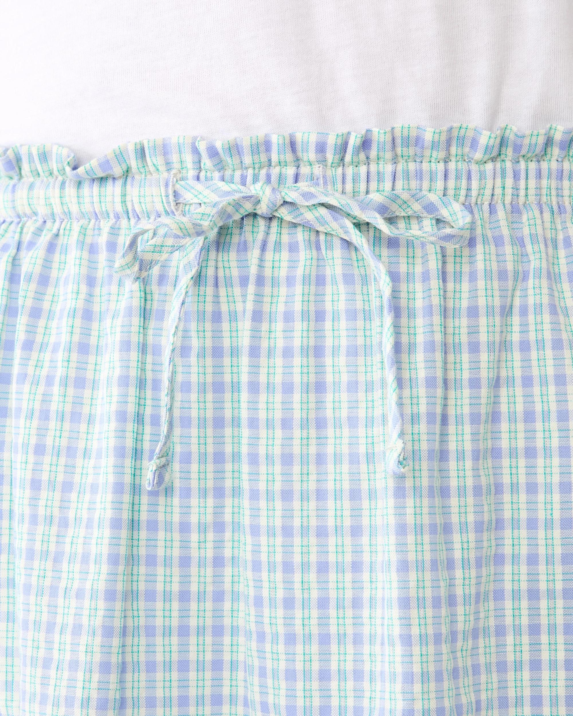 3 Tiered Check Maxi Skirt Blu Check, 3 of 7