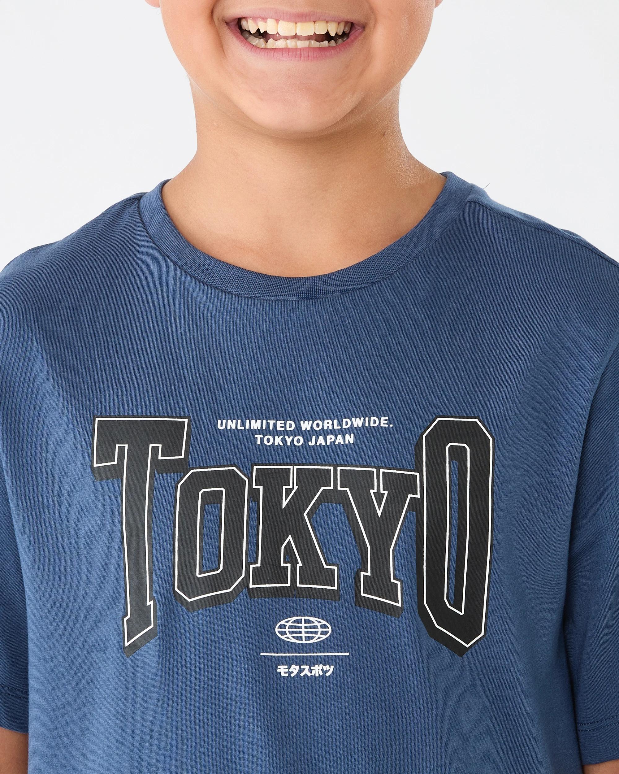 7 Short Sleeve Print T-shirt Blu Varsit, 7 of 8