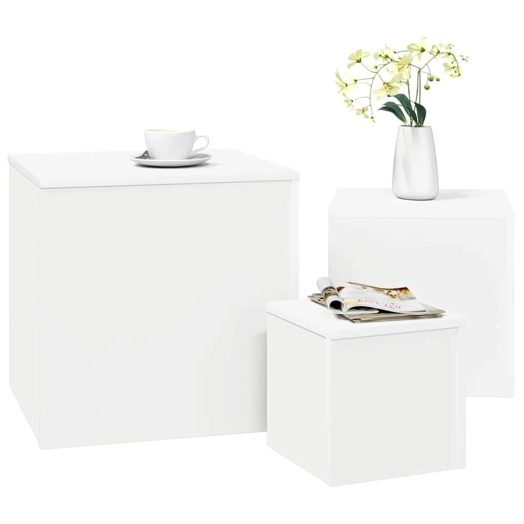 3 Vidaxl Side Table End Table - White, 3 of 10