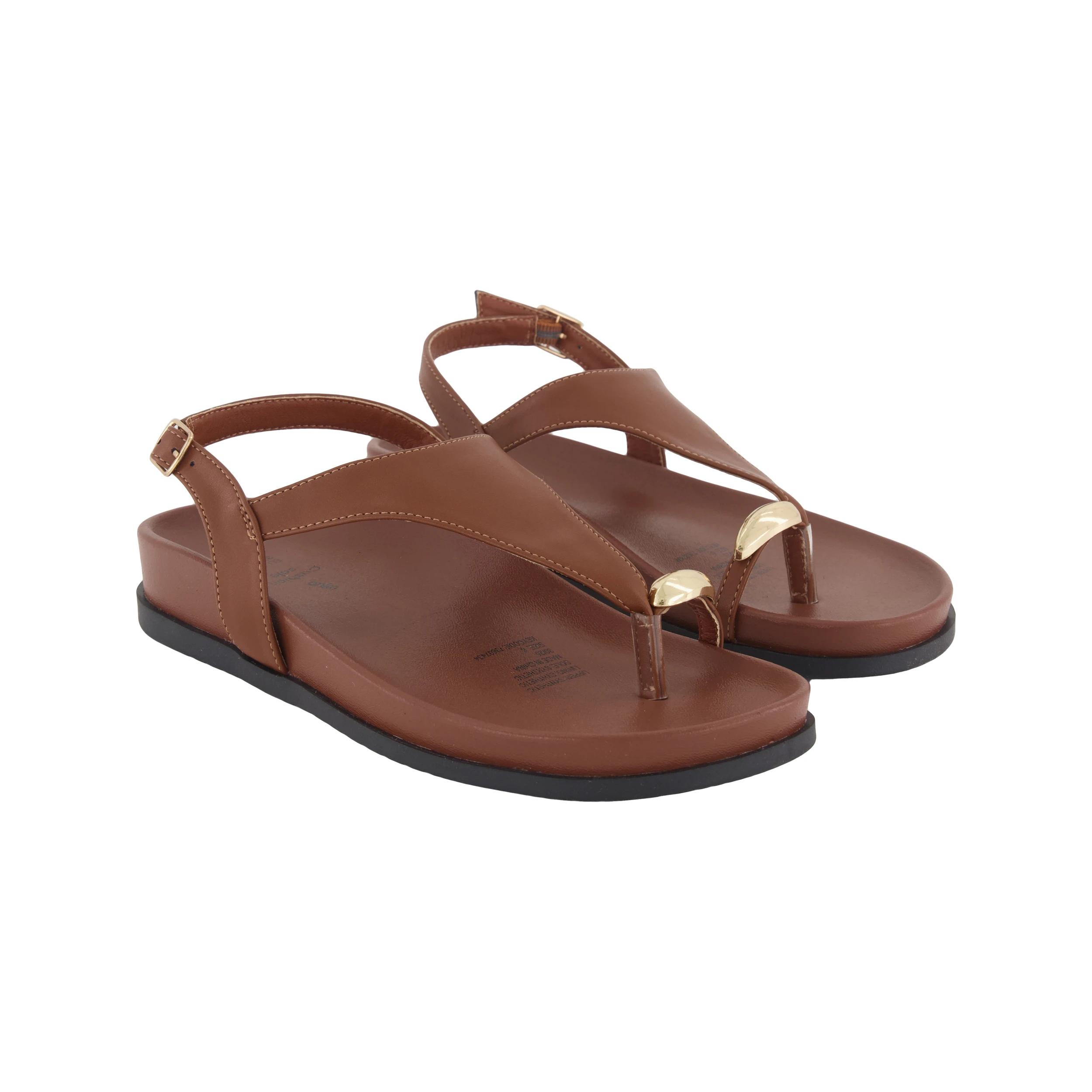 2 Metal Toe Post Sandals Chestnut, 2 of 3