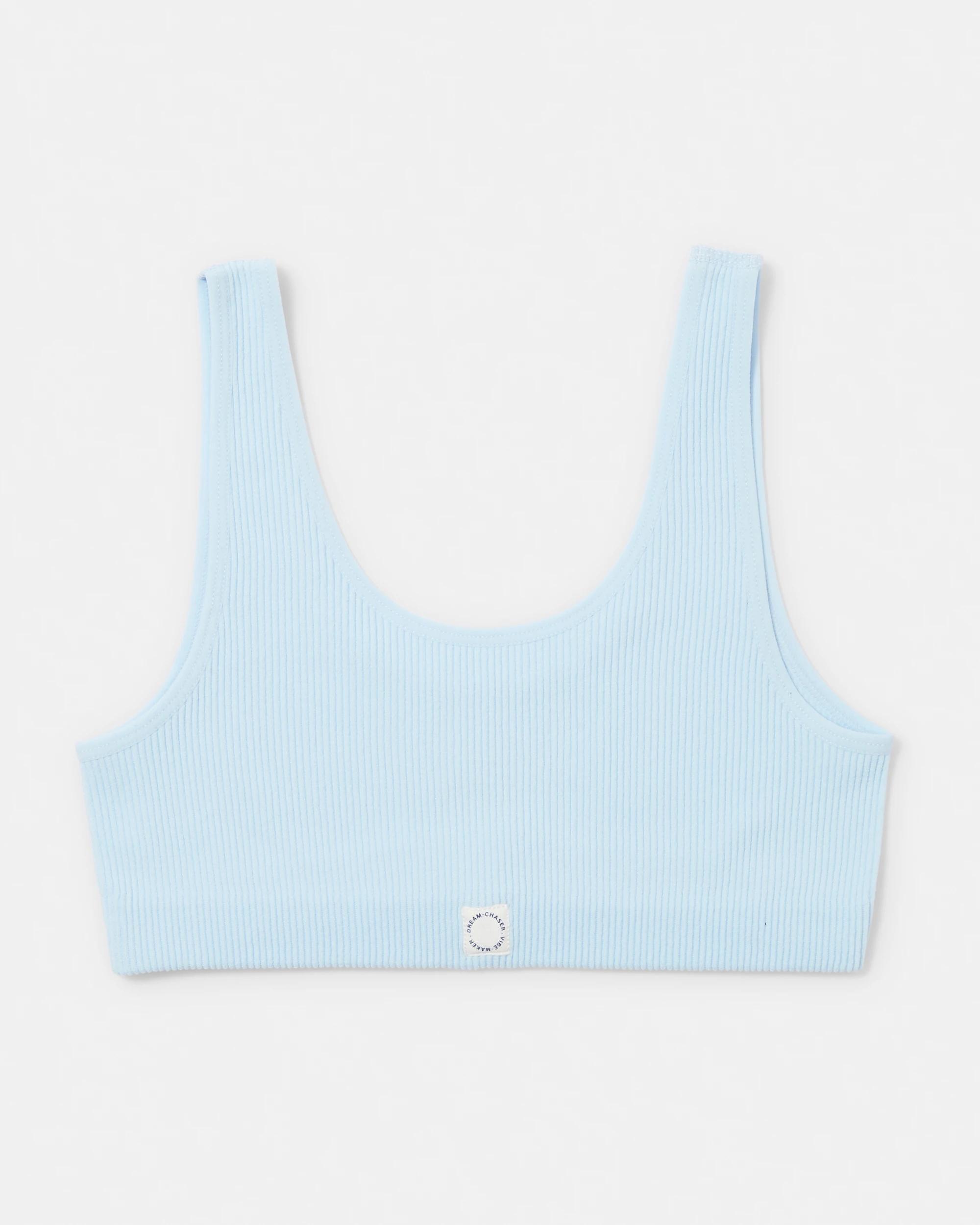 3 2 Pack Rib Seamfree Crop Blue/marle, 3 of 3