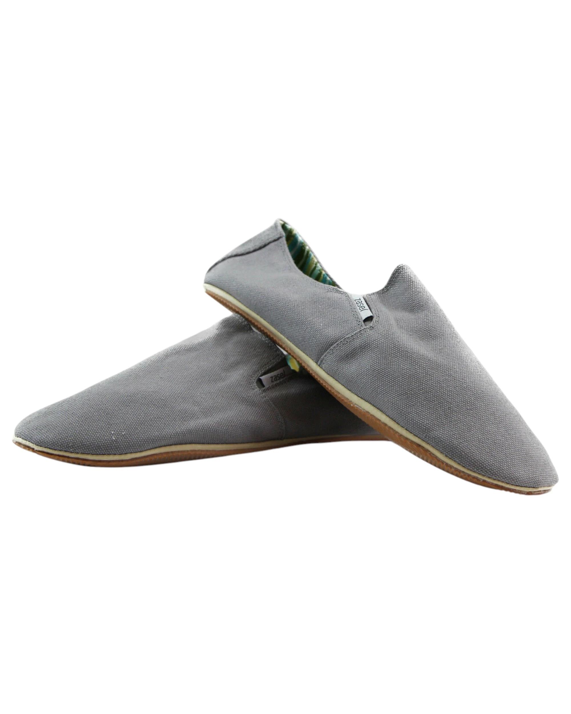 1 Zasel Mens Cotton Canvas Shoes GREY, 1 of 1