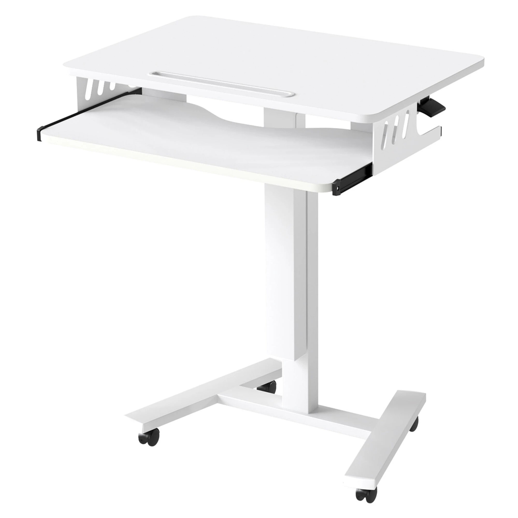 1 Levede Mobile Standing Desk - White, 1 of 9
