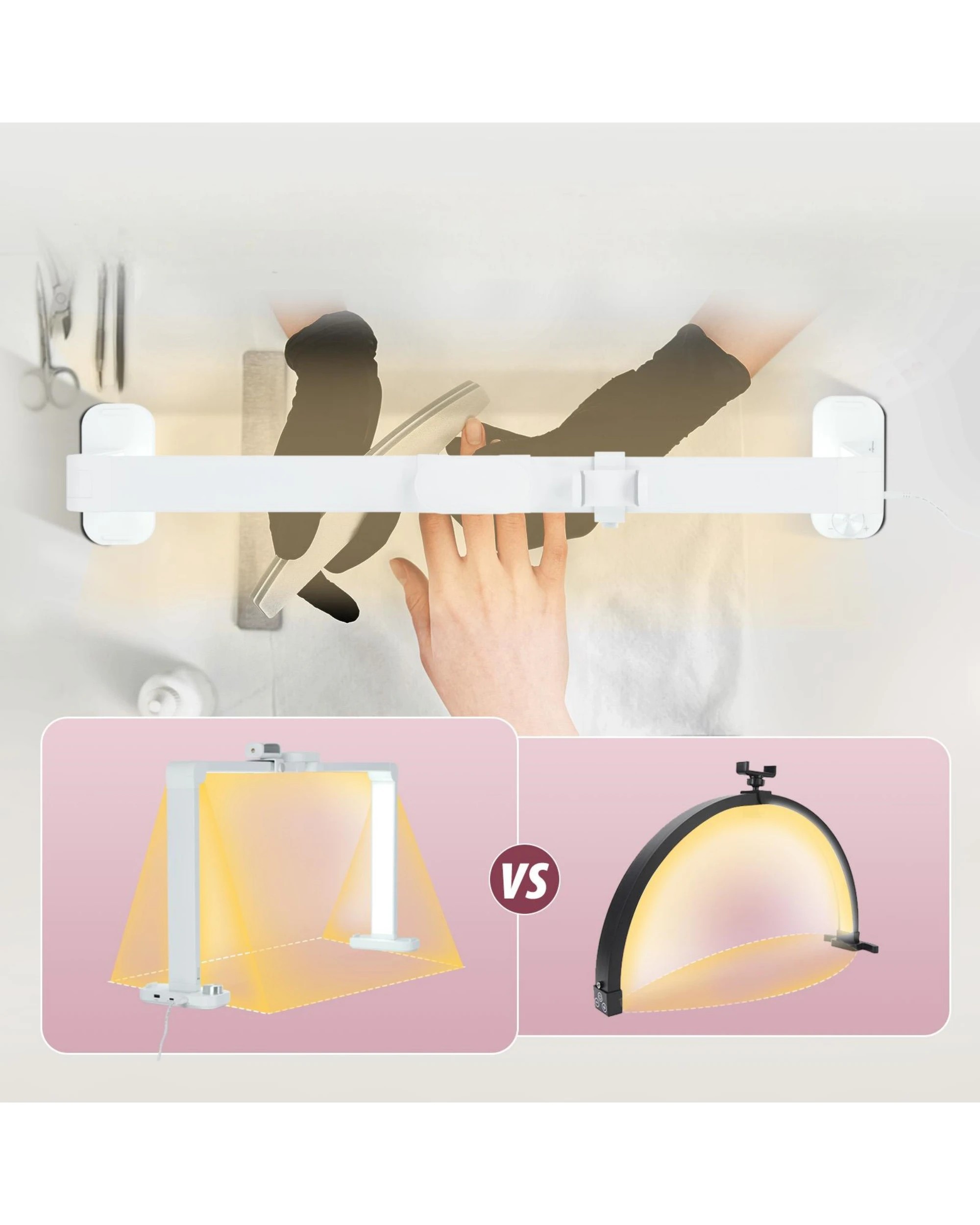 7 Advwin Foldable Nail Tech Lamp for Desk - White, 7 of 8