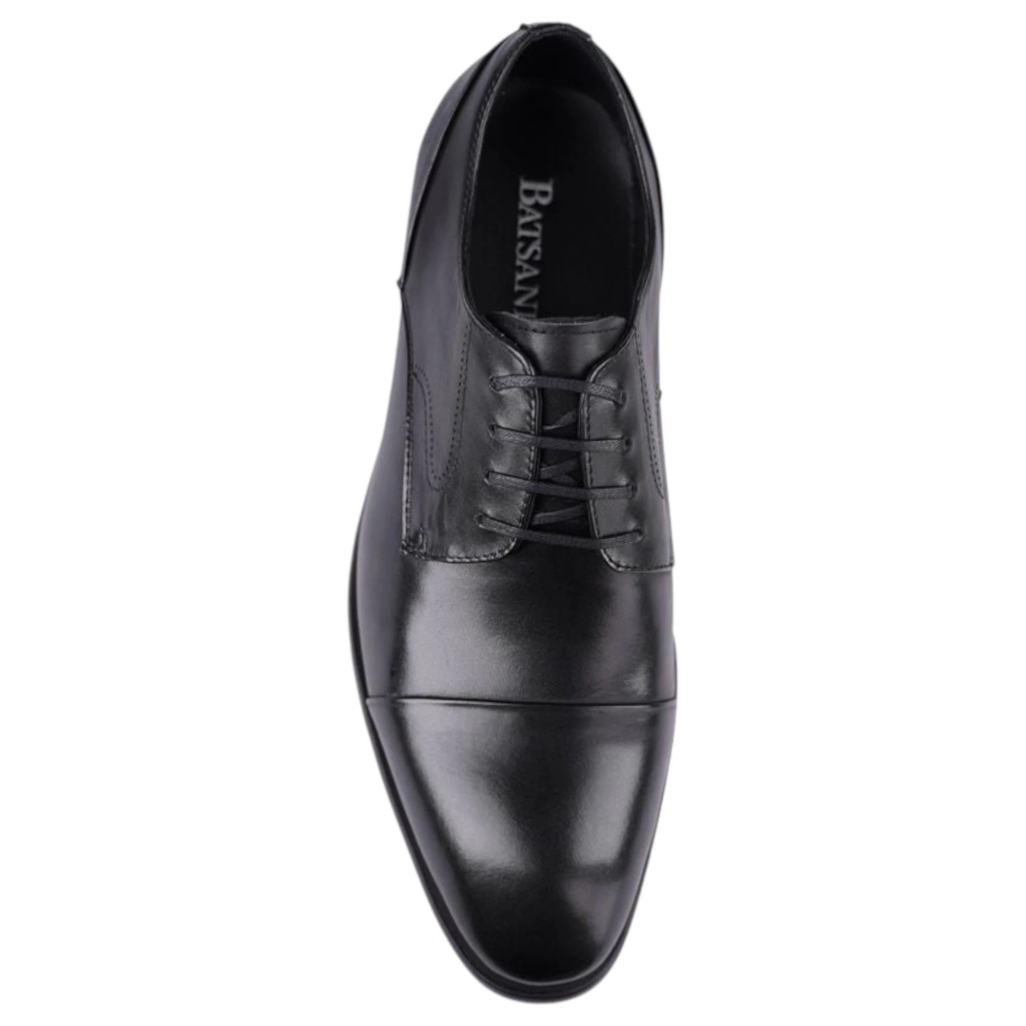 4 Batsanis Mens Libero Derby Shoes BLACK, 4 of 6