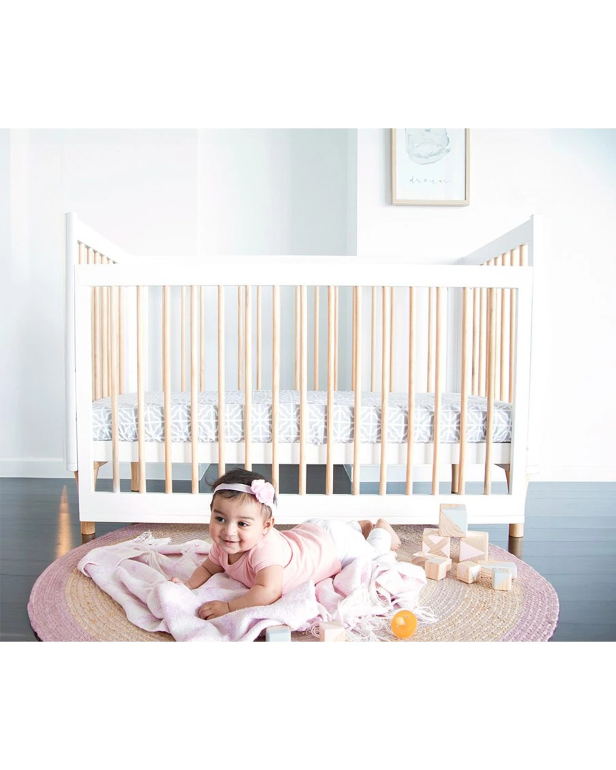 2 Babyhood Riya Cot - Natural, 2 of 5