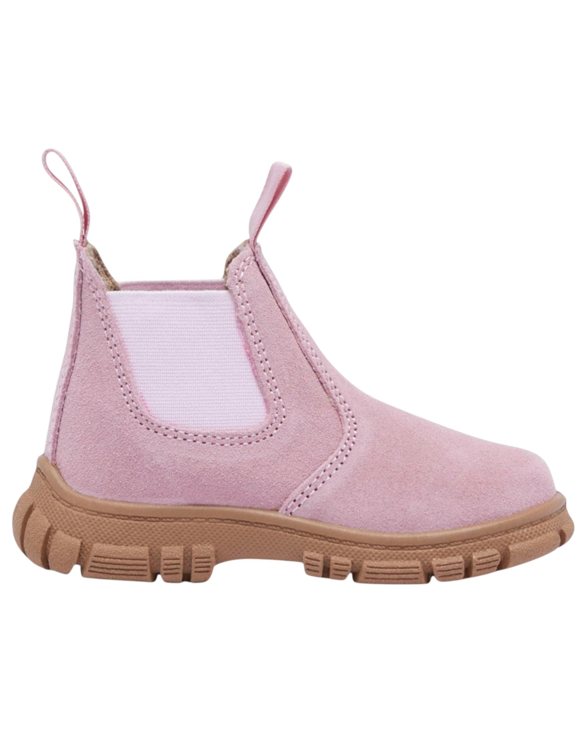4 Grosby Ranch Boots Pink Toddler Infant Girls Kids Leather Slip On Shoes PINK, 4 of 4