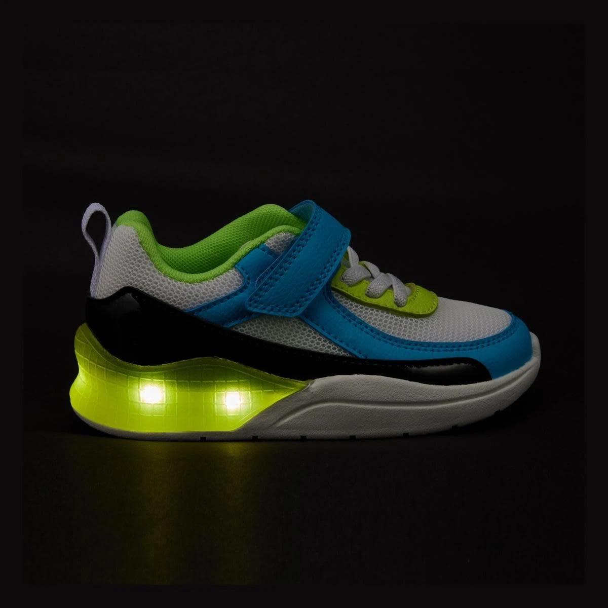 6 Junior Light Up Casual Shoes Aqua Green, 6 of 7