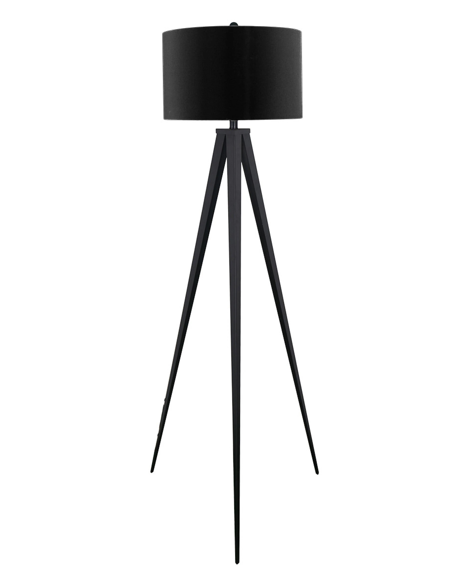 2 Sarantino Minimalist Modern Tripod Floor Lamp Black, 2 of 6