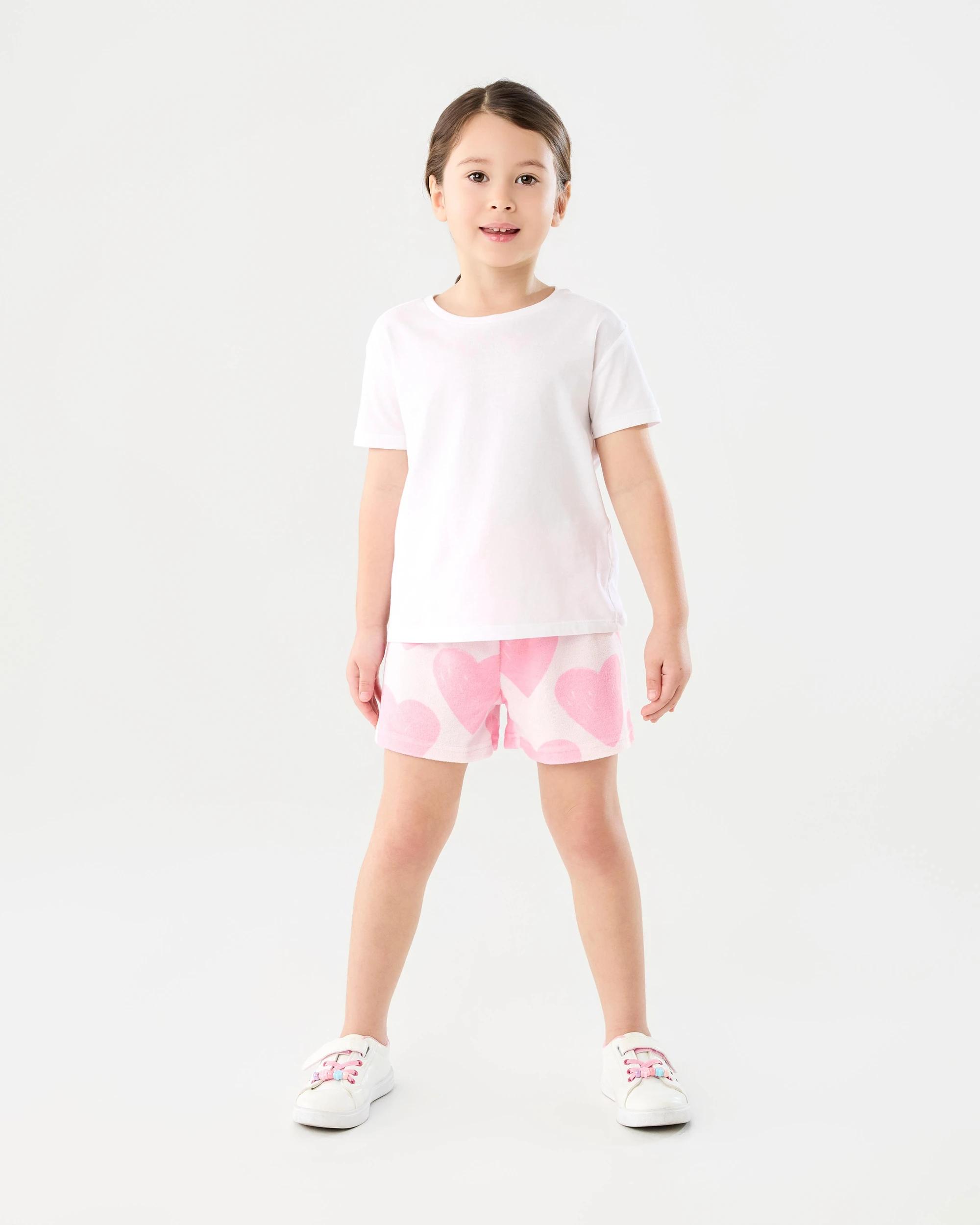 4 Terry Towelling Shorts Pnk Hrts, 4 of 5