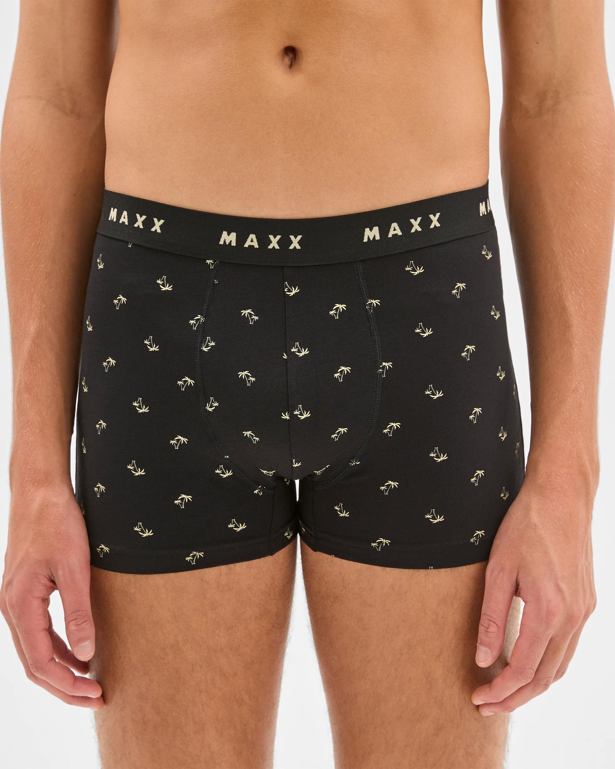 4 Cotton Blend Mens Hipster Trunk 7 Pack - Maxx MULTI PALMS, 4 of 5