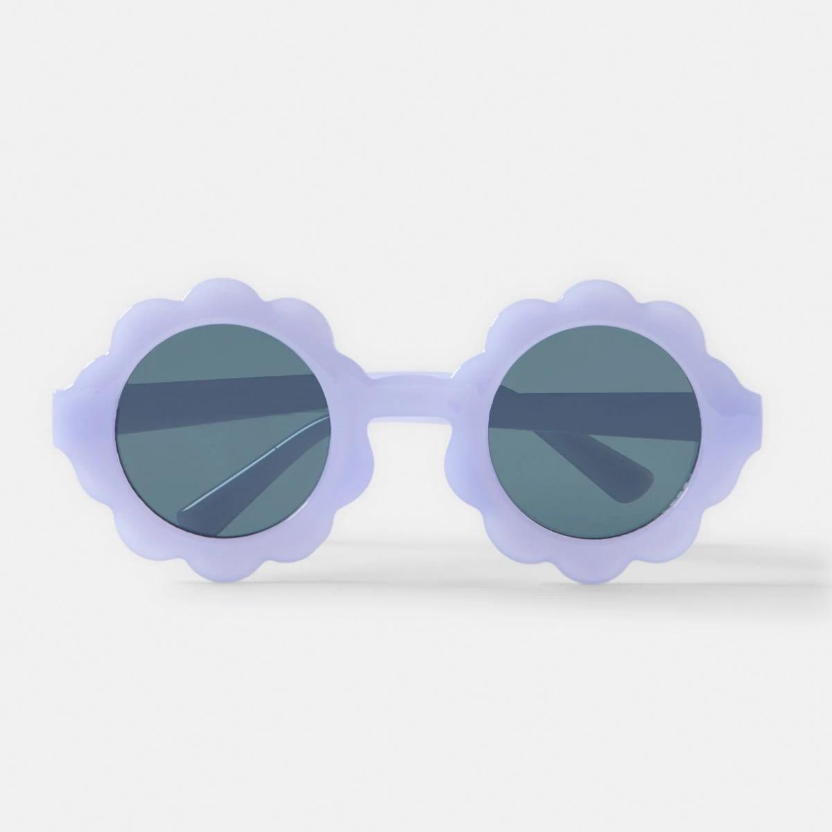 2 Kids Flower Round Sunglasses - Purple Flower, 2 of 4