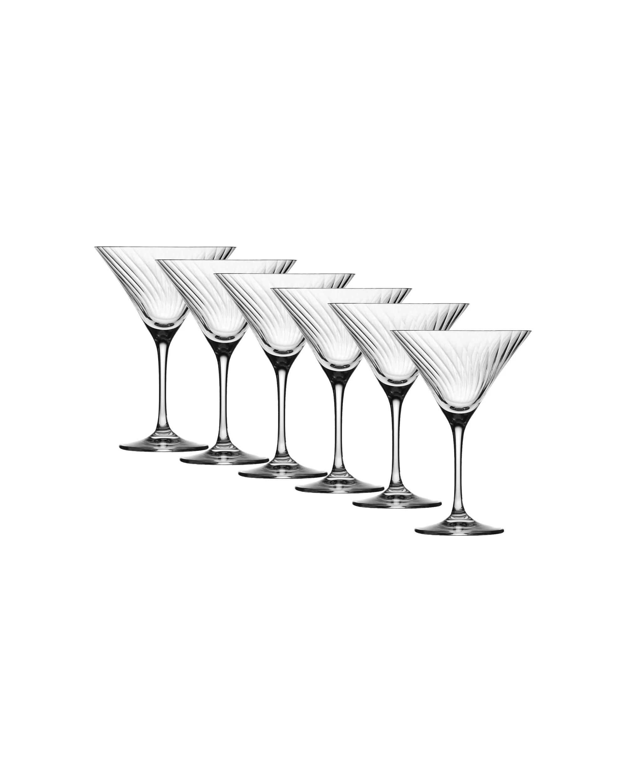 1 Krosno 6pc Avant-Garde Lumi Martini Glasses Made In Poland Serveware Set 240ml - White, 1 of 4