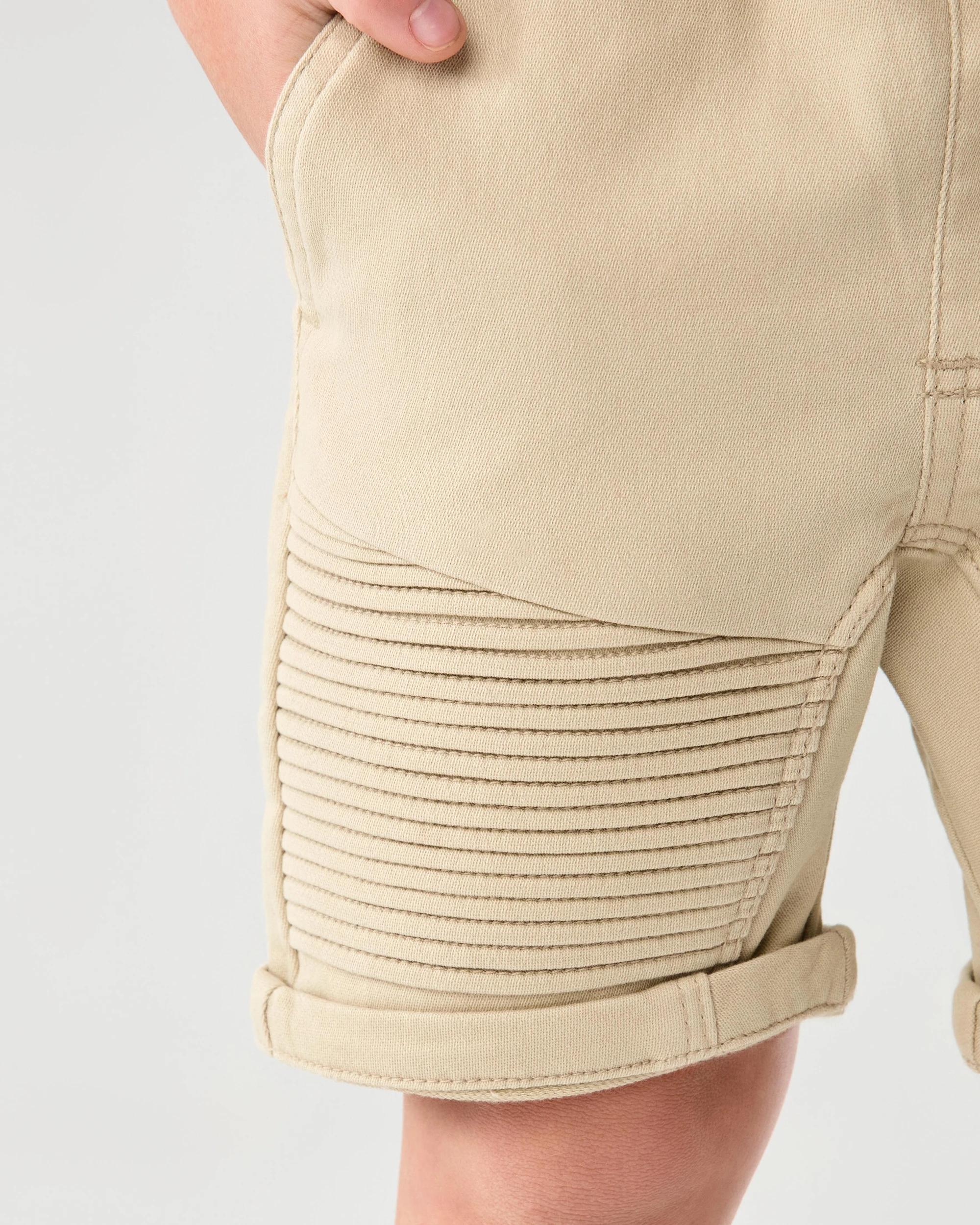 4 Moto Denim Shorts Brn Pepper, 4 of 6