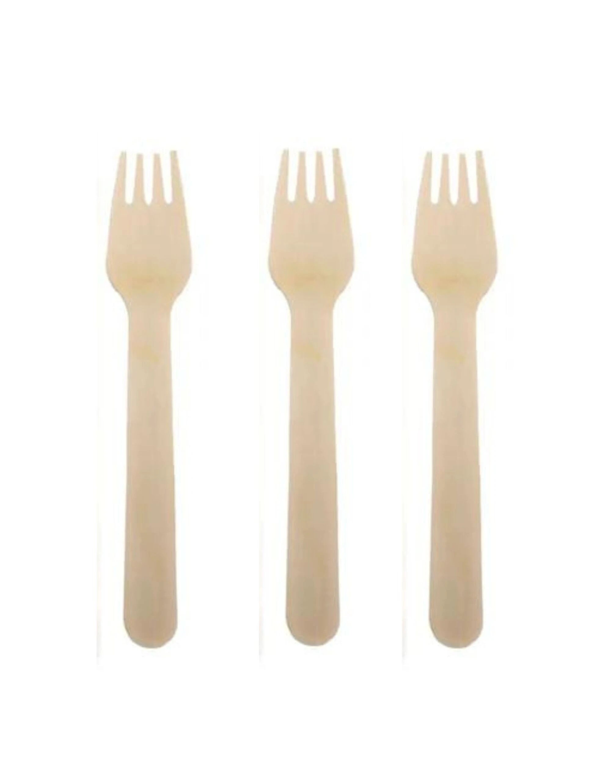 1 Alpen Eco Wooden Forks Bulk Pack of 100, 1 of 2