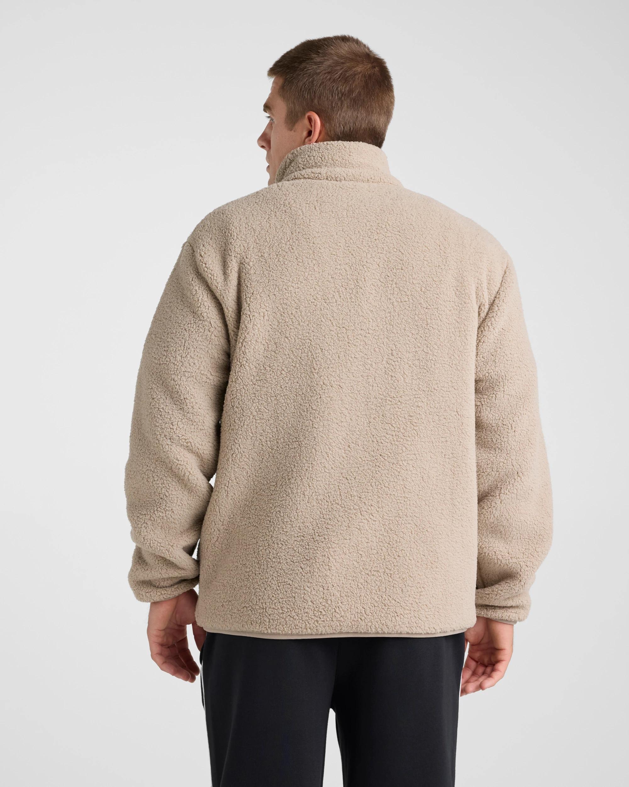 2 Lonsdale London Lonsdale Men’s Sherpa Zip Thru Jacket SAND, 2 of 5