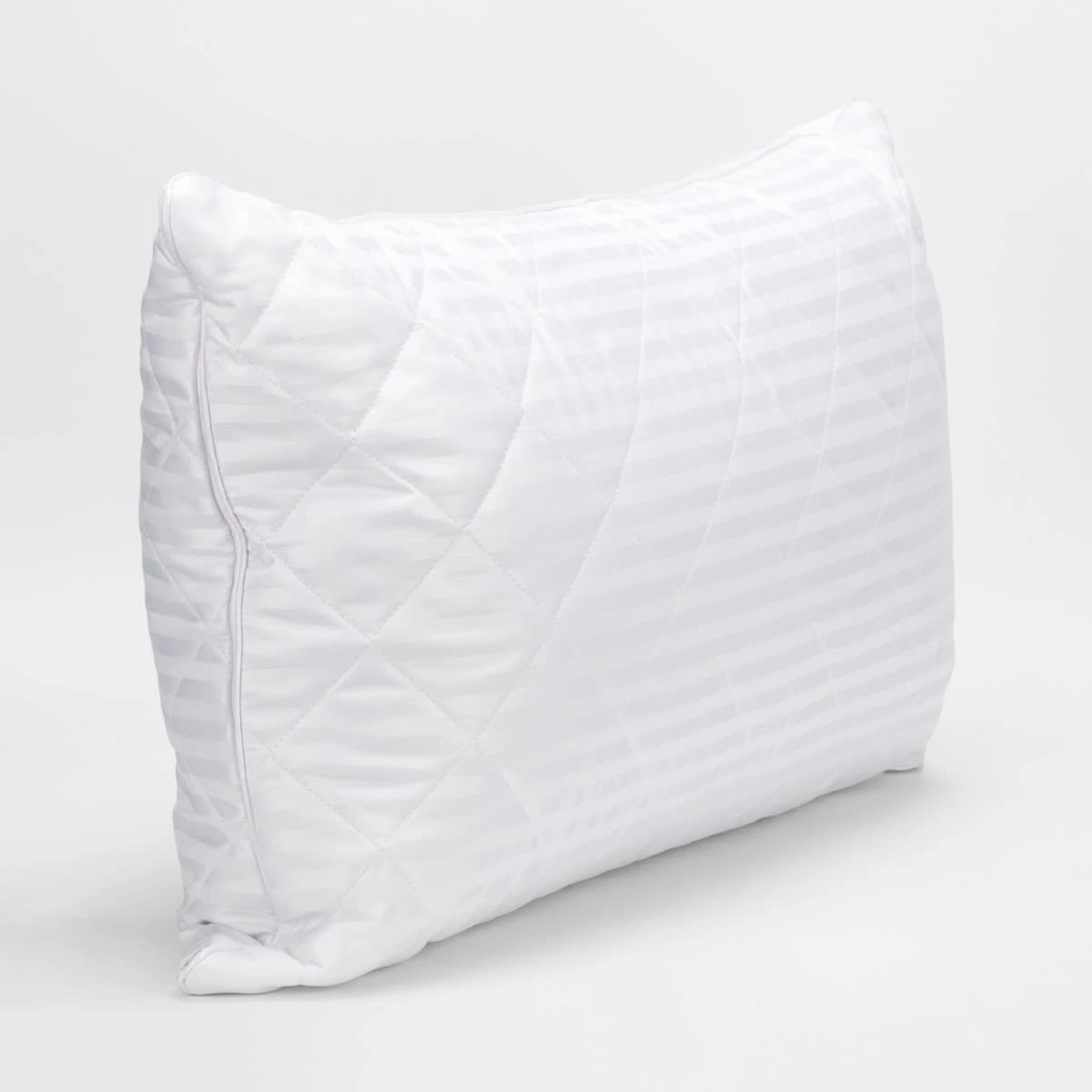 6 Luxury Quilted Pillow - High Profile, White, 6 of 6