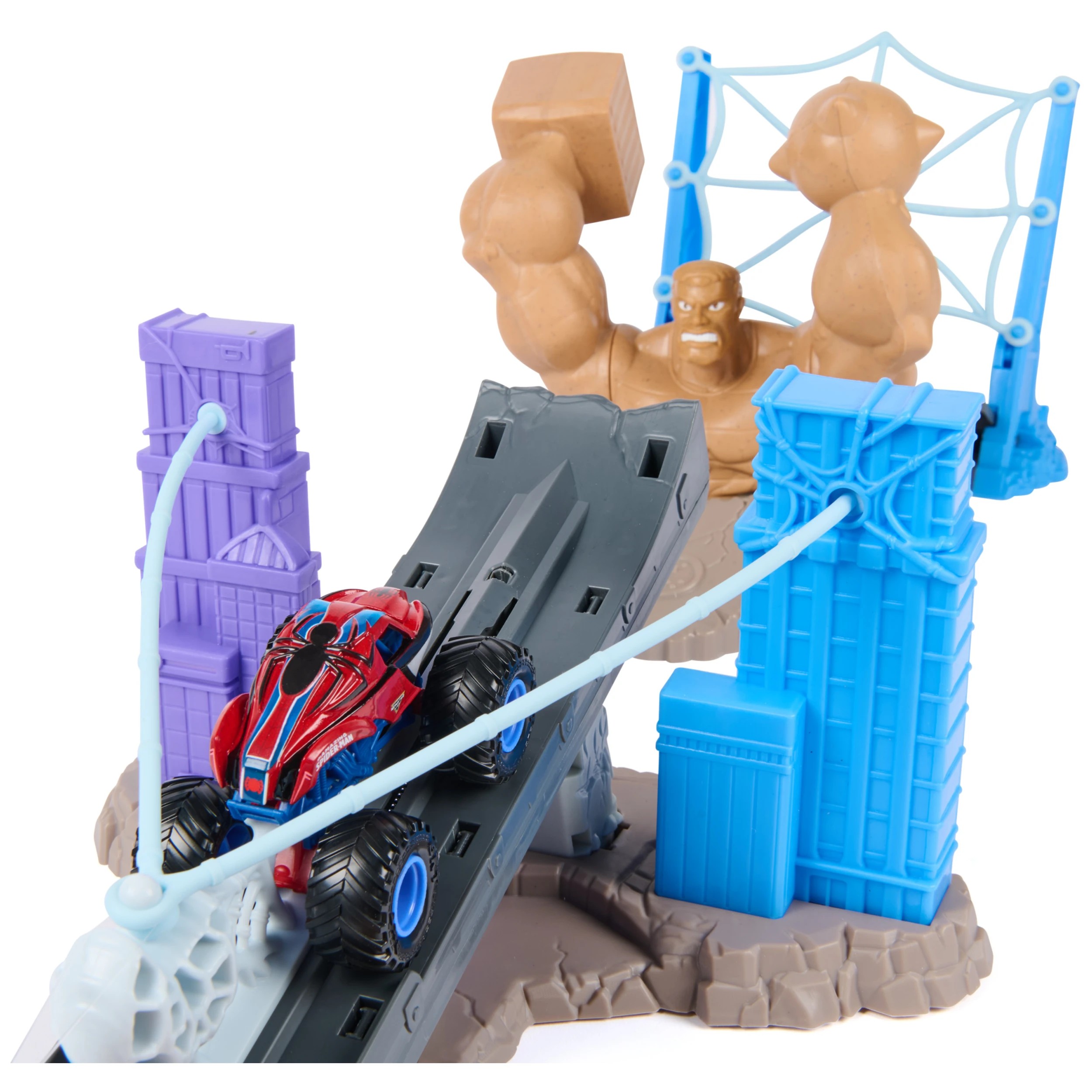 5 Marvel Monster Jam The Amazing Spider-Man Sandman City Battle Playset, 5 of 7