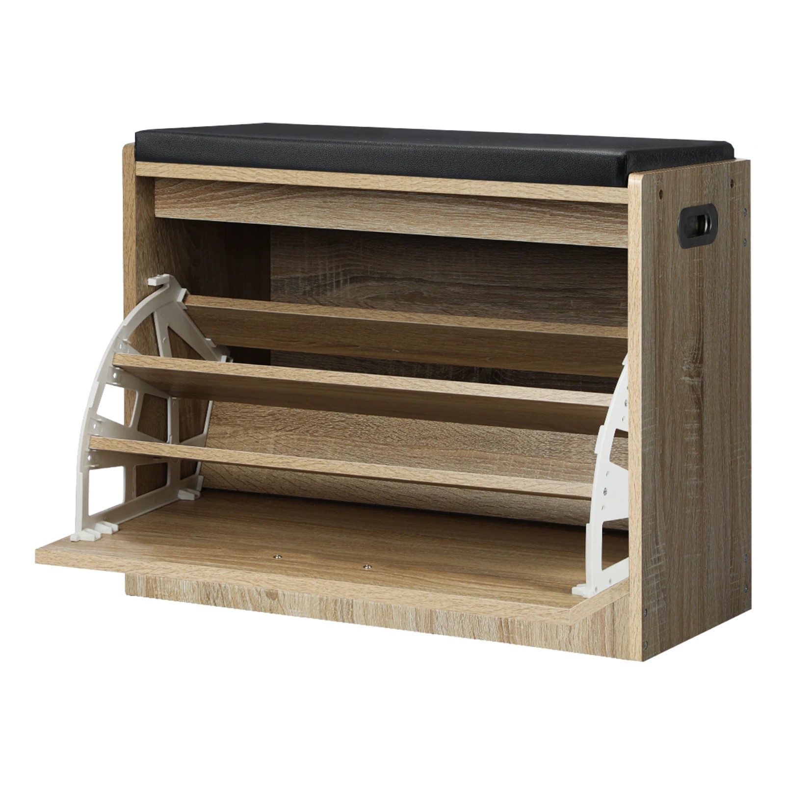 1 Oikiture Shoe Cabinet Bench Shoes Storage Organiser Cupboard Wooden 15 Pairs
 - Natural, 1 of 10