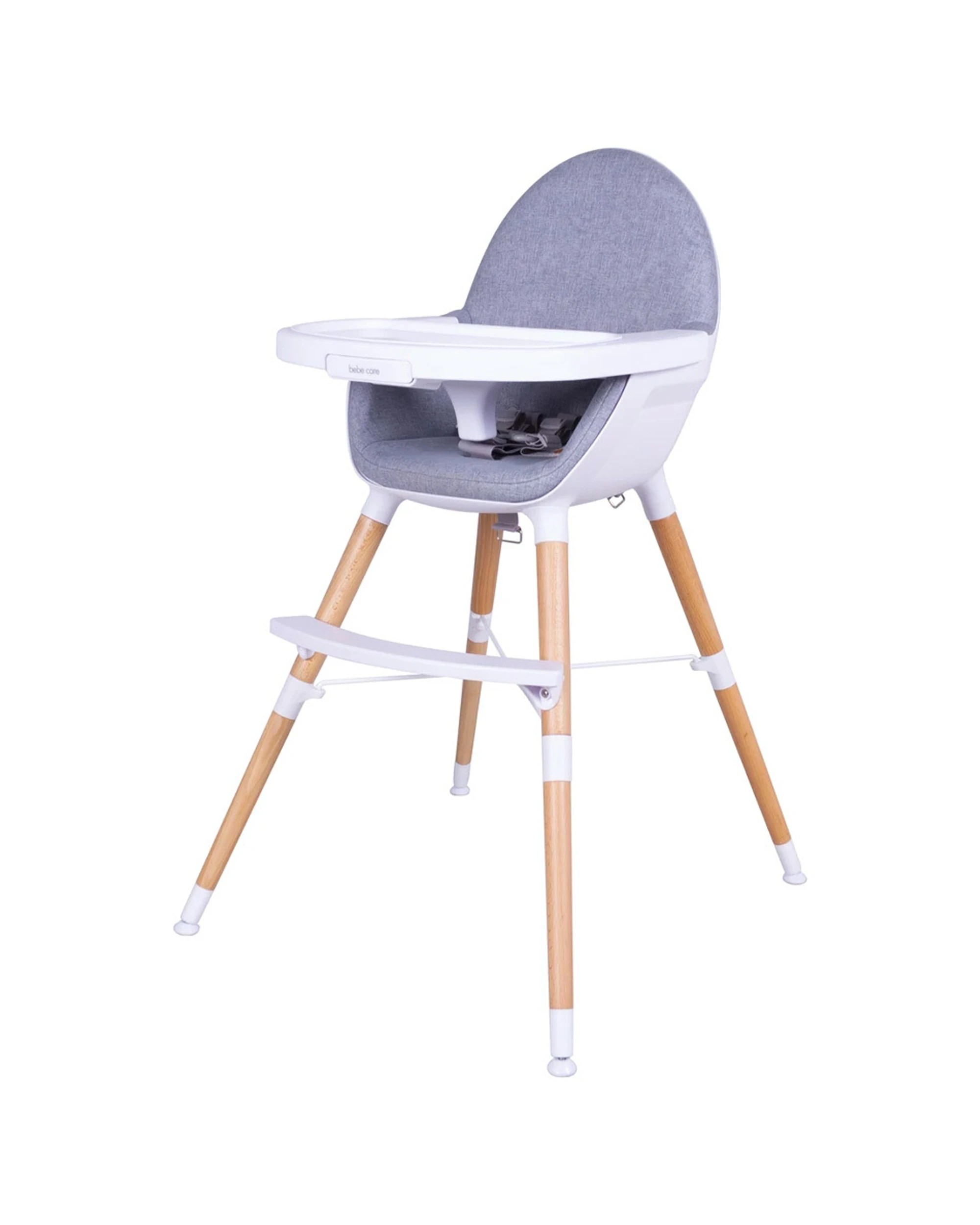 3 Bebe Care Zuri High Chair Adjustable Tray 5 Point Harness Storage Basket - Multi, 3 of 5