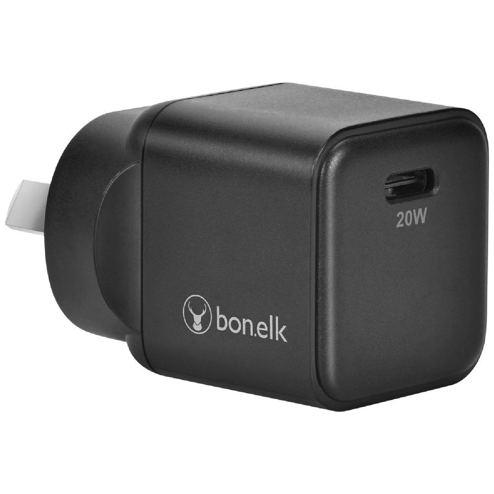 1 Bonelk GaN Wall Charger USB-C 20w Black, 1 of 7