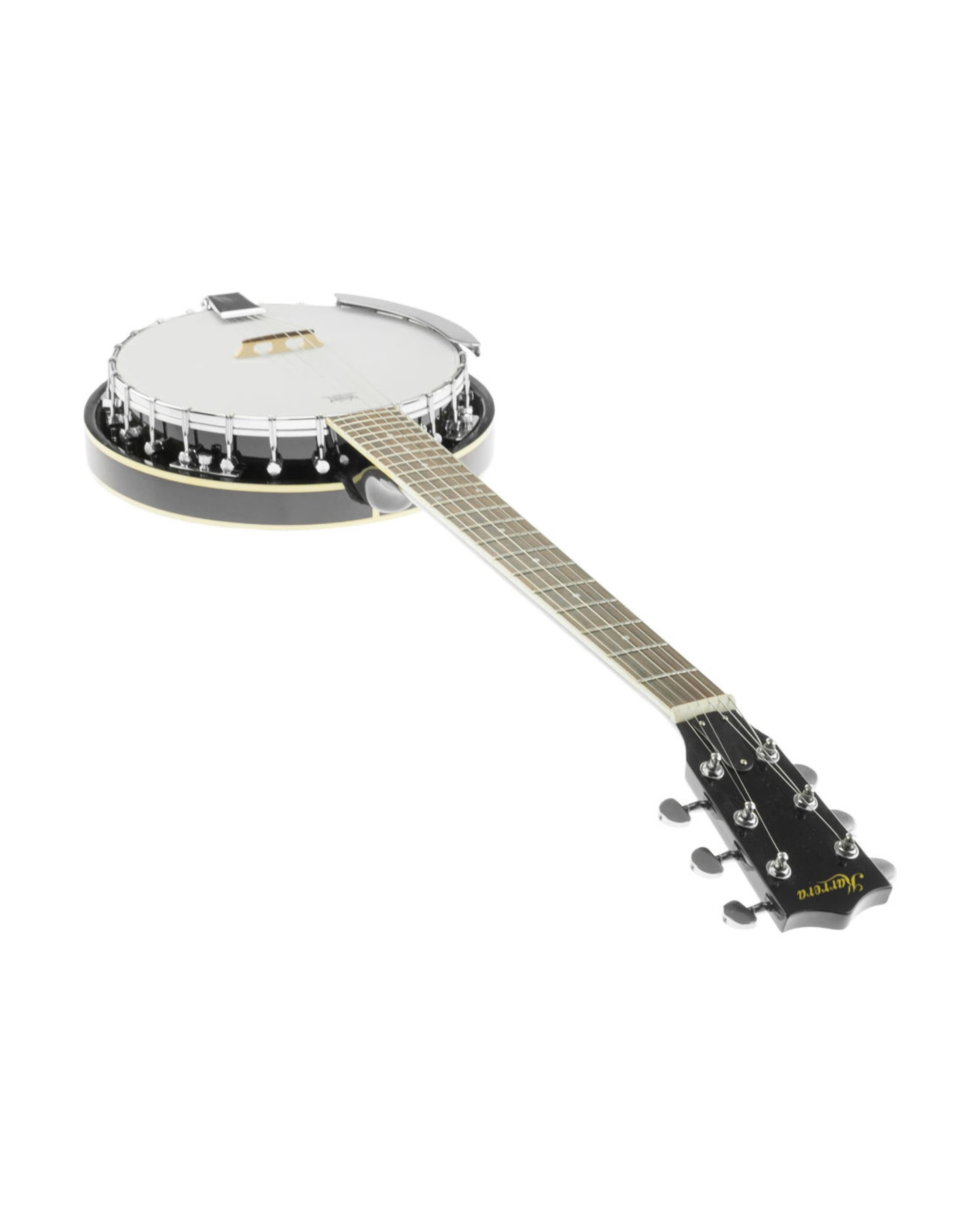 6 Karrera 6 String Resonator Banjo Guitar - Black, 6 of 7