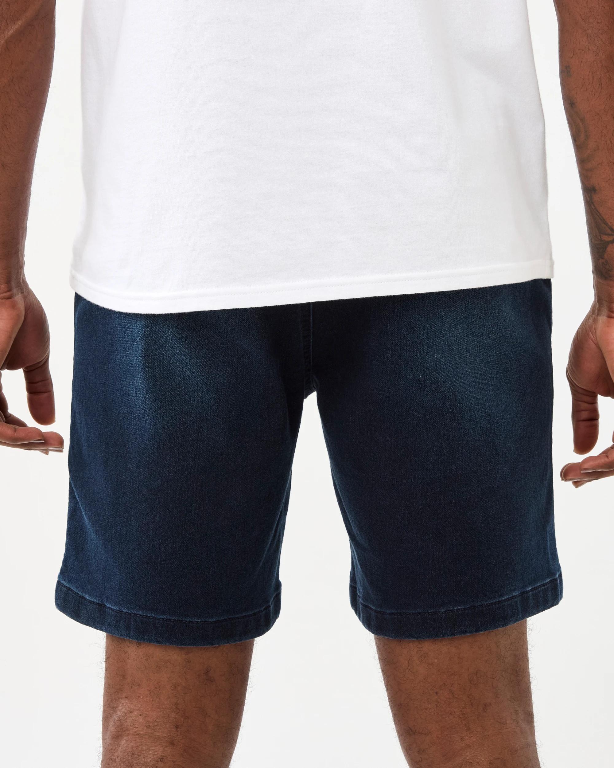 3 Denim Jogger Shorts Blu Wash, 3 of 7