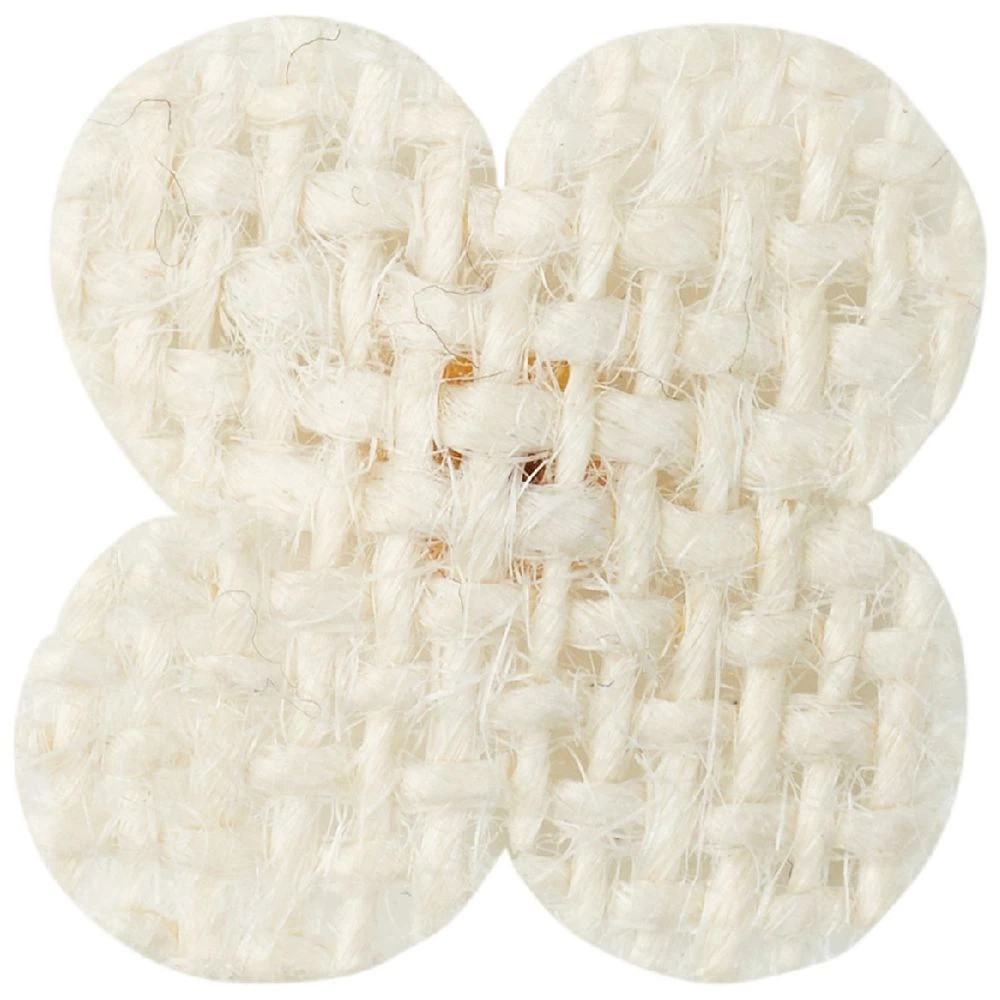 5 Born Mini Burlap Flowers Natural/White 40 Pack, 5 of 6