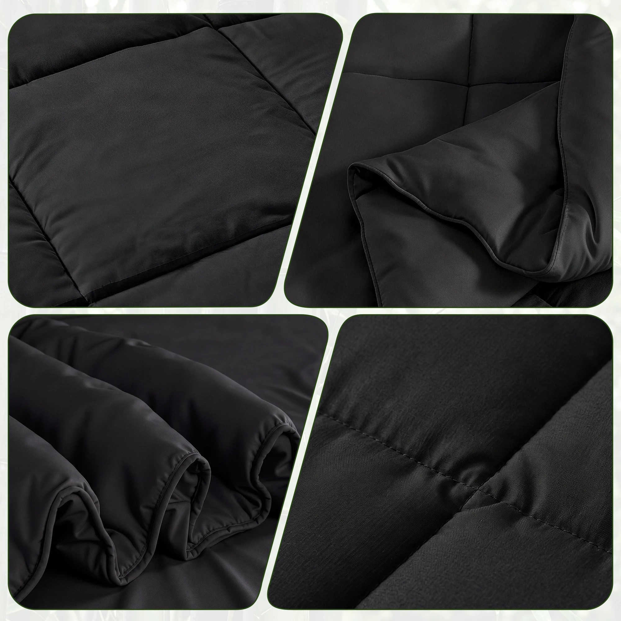 8 Giselle Bedding 200GSM Bamboo Microfibre Quilt Lightweight All Season Doona Duvet - King Bed - Black, 8 of 10