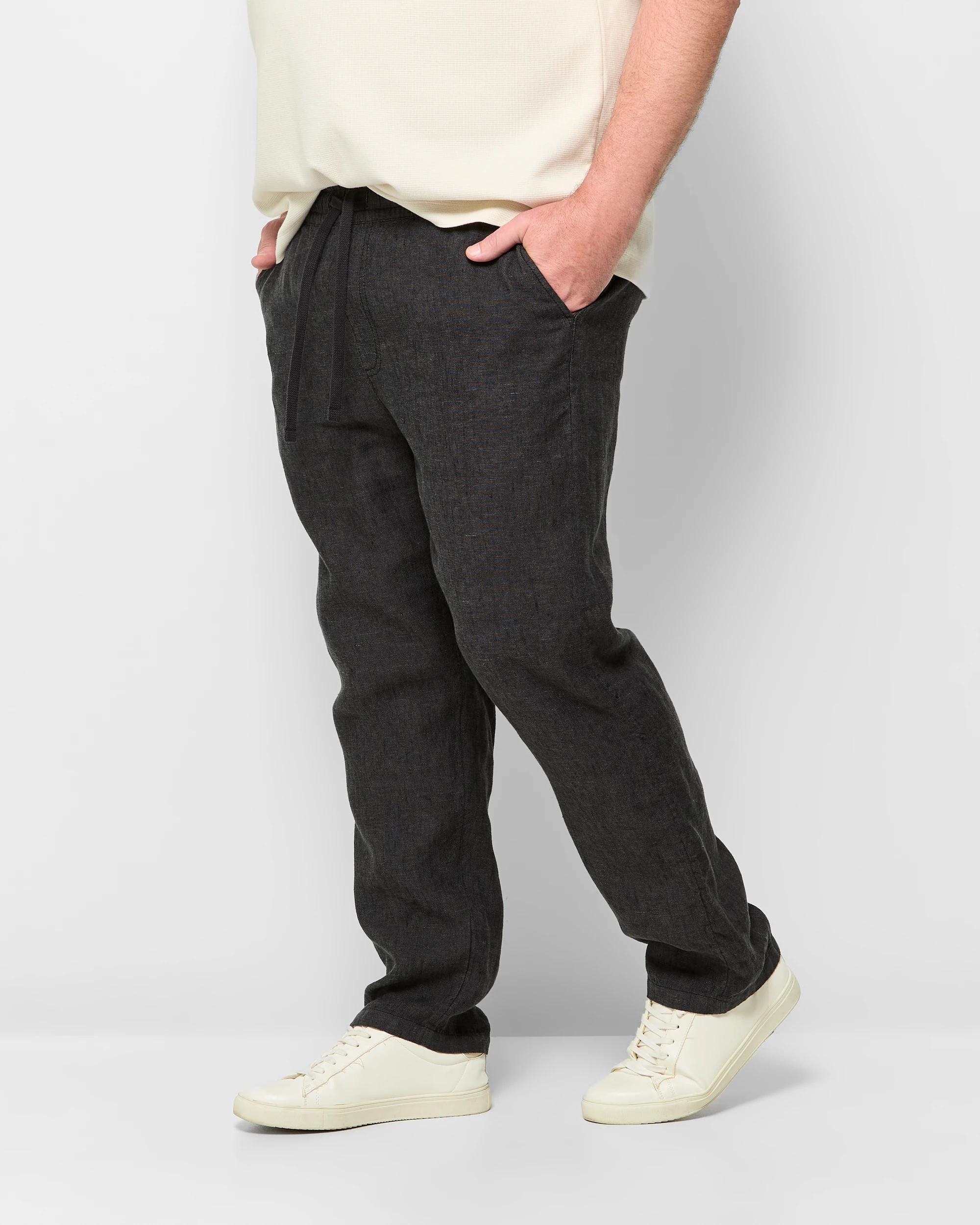 3 Target Plus Size European Linen Pants BLACK, 3 of 5