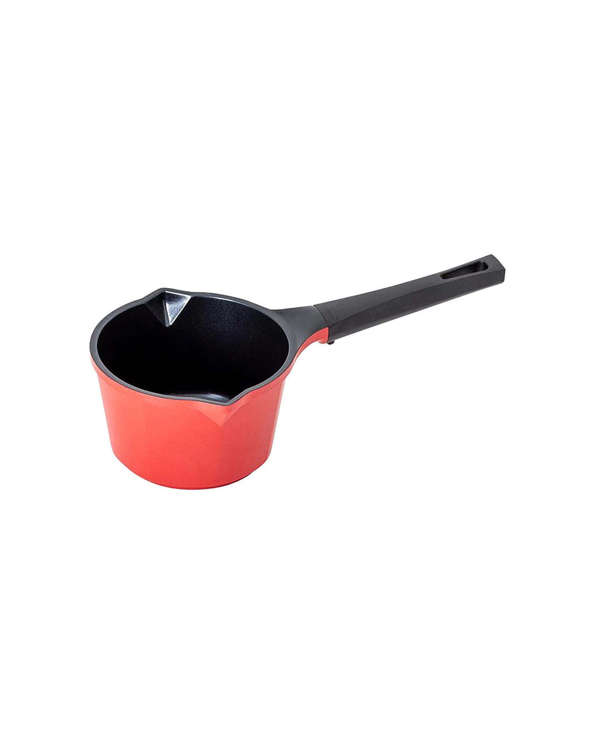 1 Avanti Mini Milk Pan Non-Stick Cookware Round 14cm Dual Pouring Spouts - Red, 1 of 1