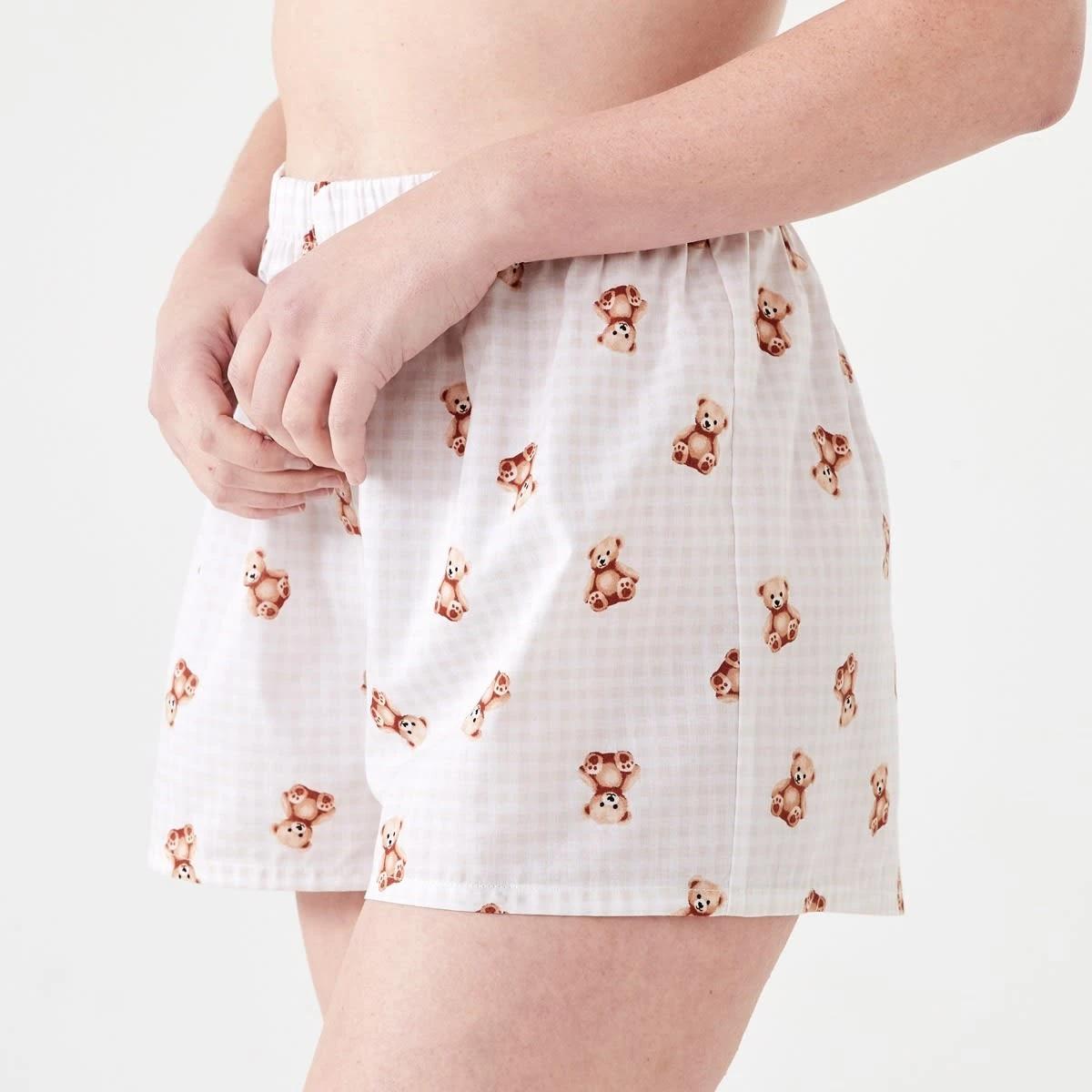 2 Woven Boxer Shorts BEAR CHECK NATURAL BEIGE, 2 of 6