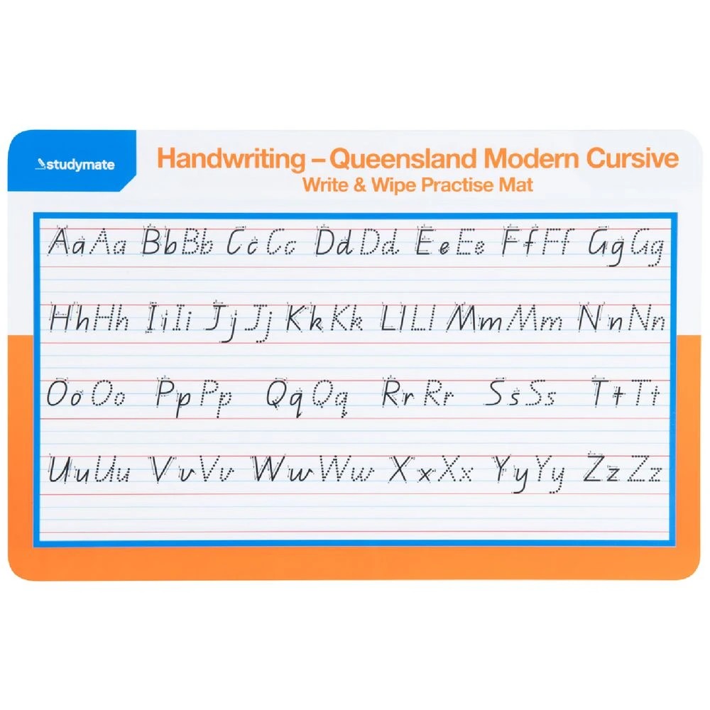 1 Studymate QLD Handwriting Write & Wipe Practise Mat, 1 of 2