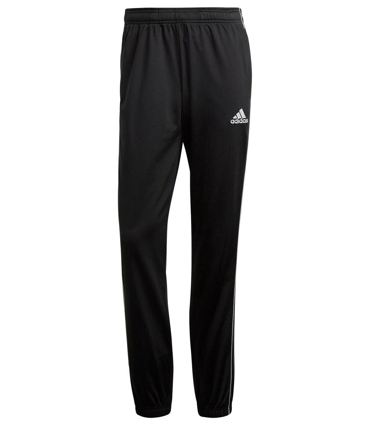 5 Adidas 3 Pack Mens Core 18 Tracksuit Bottoms Track Pants BLACK, 5 of 5