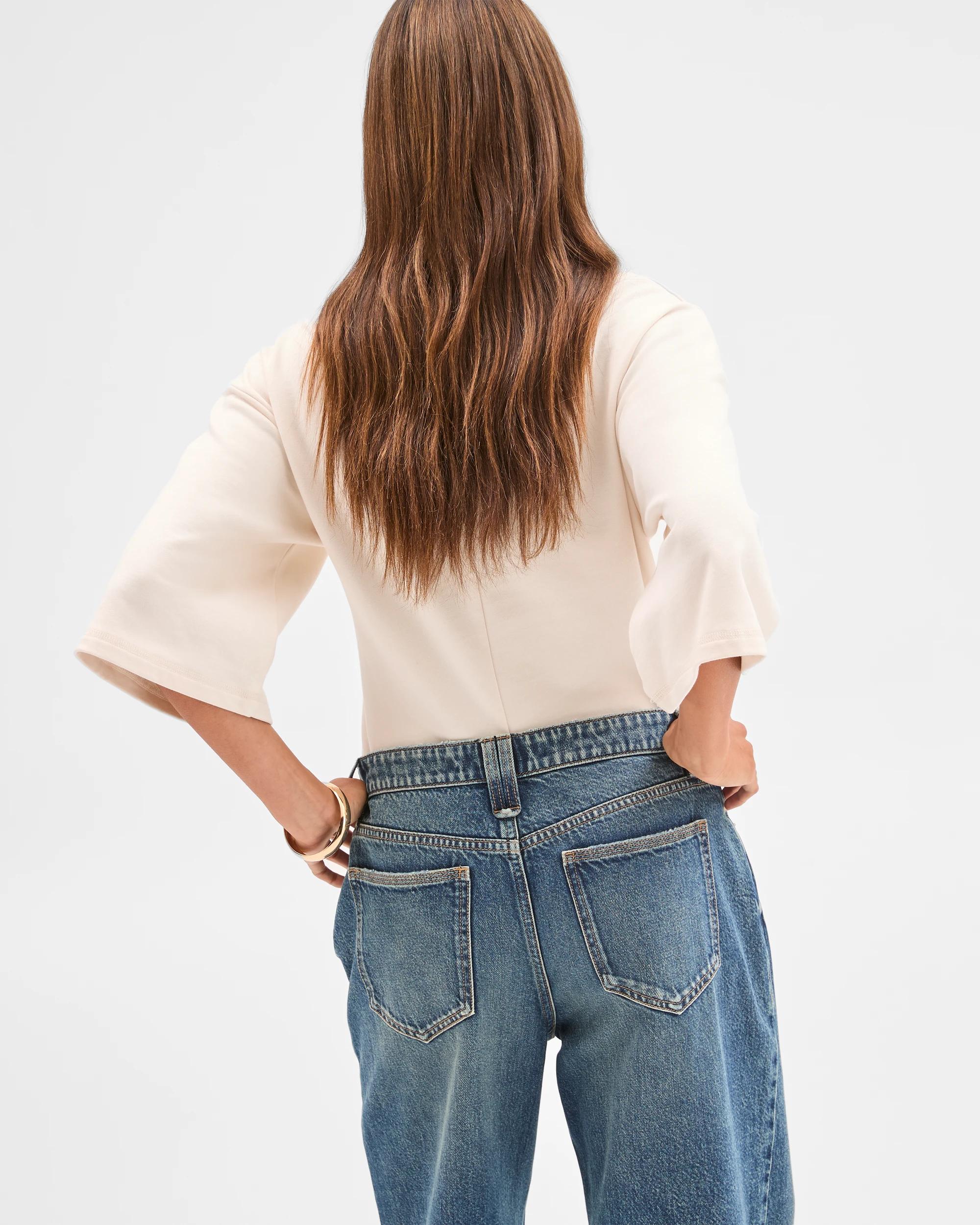 5 Lily Loves Denim Mid Rise Baggy Leg Jeans NAOMI BLUE, 5 of 6