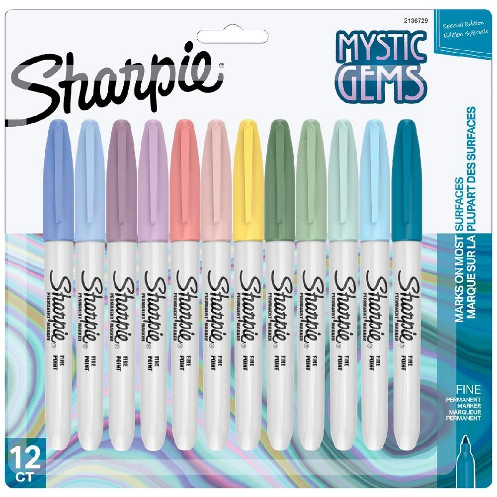 1 Sharpie Fine Permanent Markers Mystic Gems 12 Pack, 1 of 10