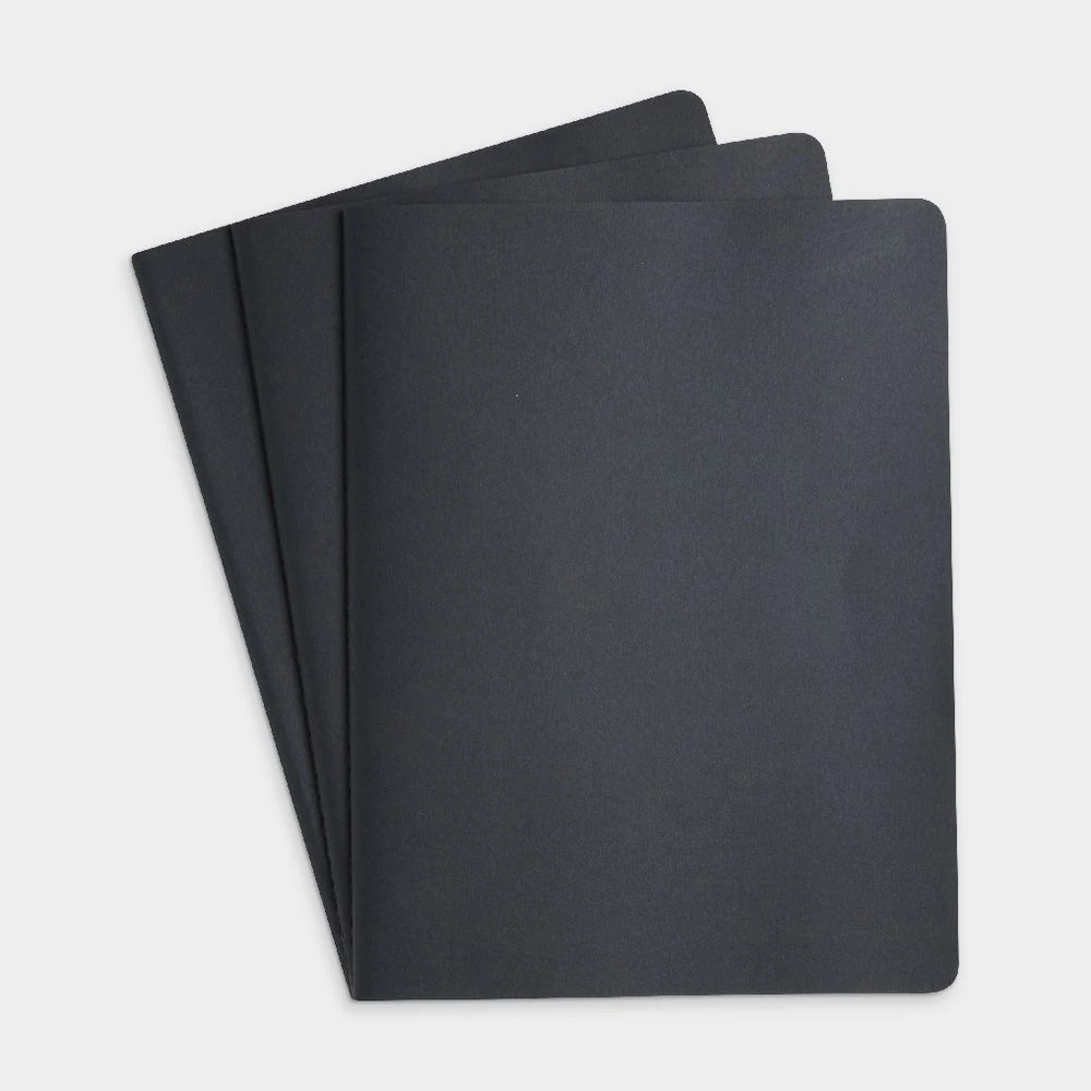 3 Moleskine Cahier Extra Large Notebook Plain Black 3 Pack, 3 of 3