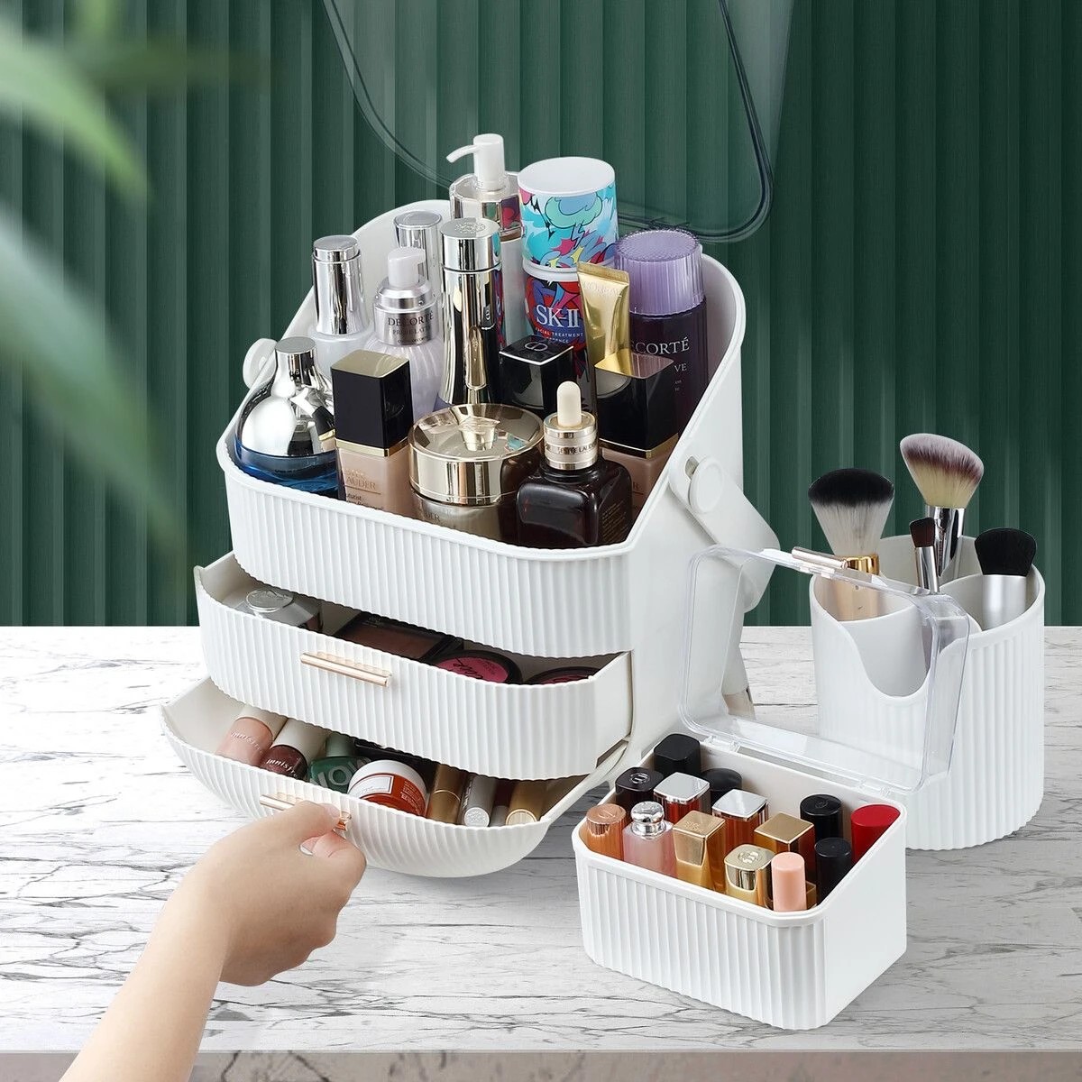 4 AUSWAY Makeup Storage Drawer Case Jewellery Box, 4 of 6