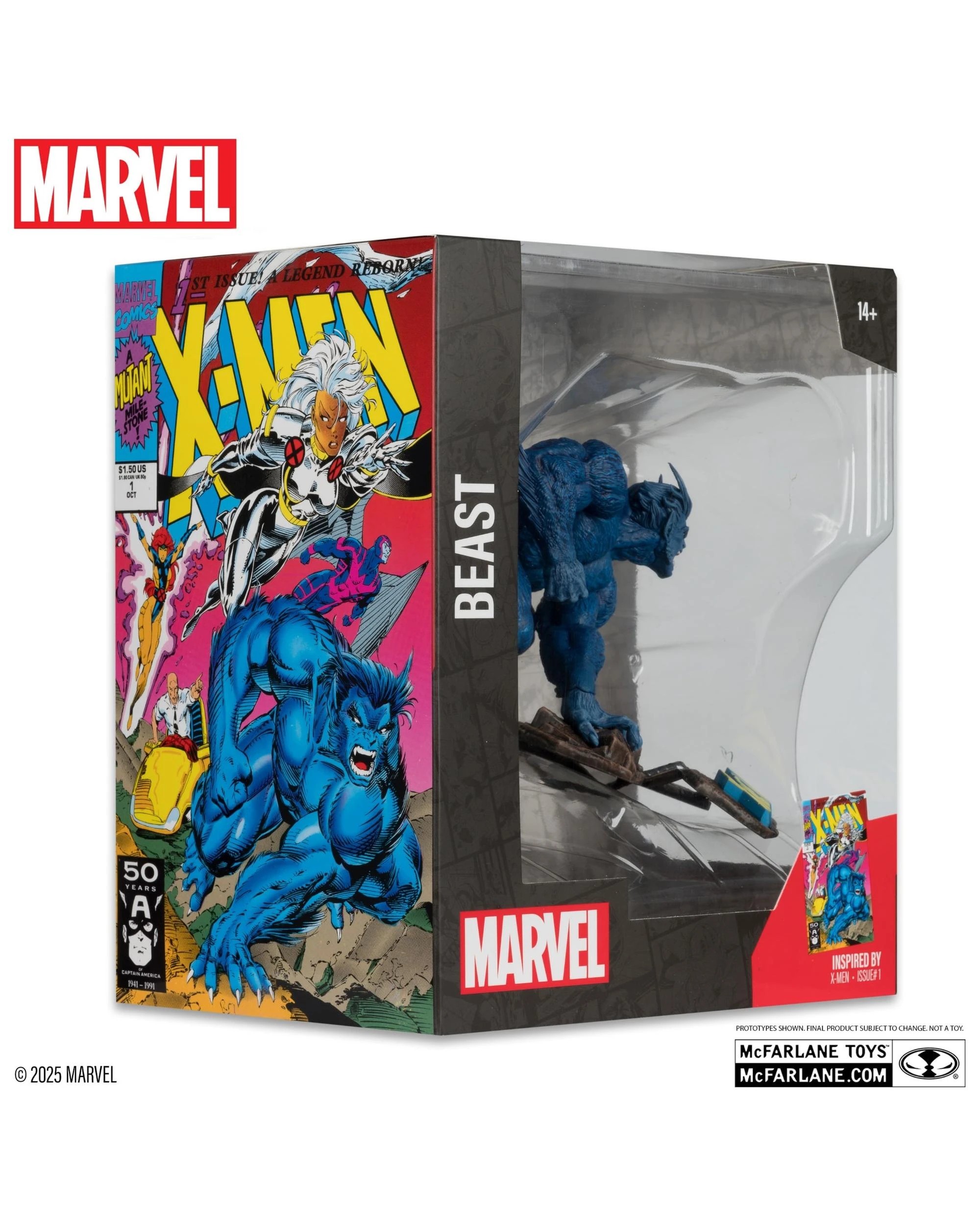 6 McFarlane Toys Marvel Collection Beast X-Men #1 1:10 Scale Figure, 6 of 8