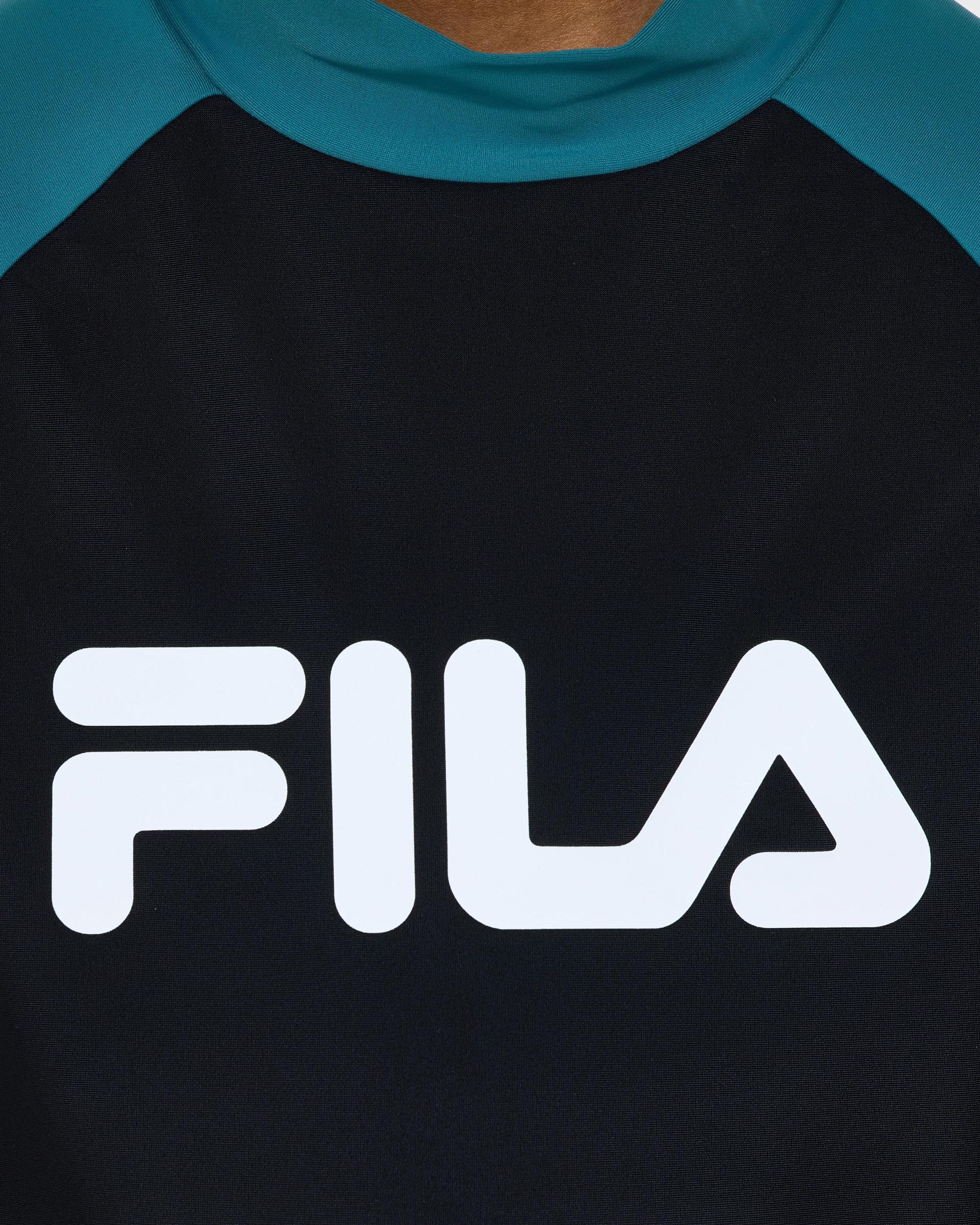 5 Ads Splice Long Sleeve Rash Vest - Fila BLACK, 5 of 7