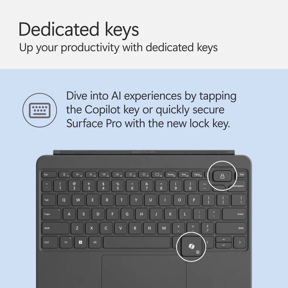 3 Microsoft Surface Pro 12-inch Keyboard with Slim Pen Slate, 3 of 9